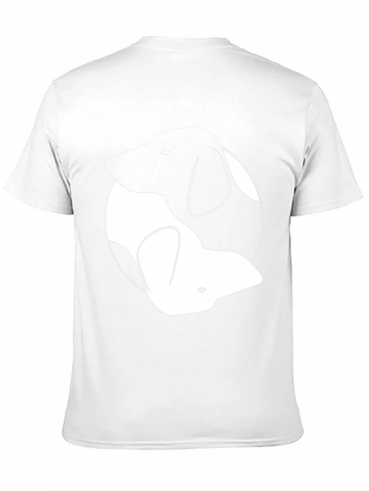 Yin Yang Dogs Graphic Tee - Classic Black Cotton T-Shirt