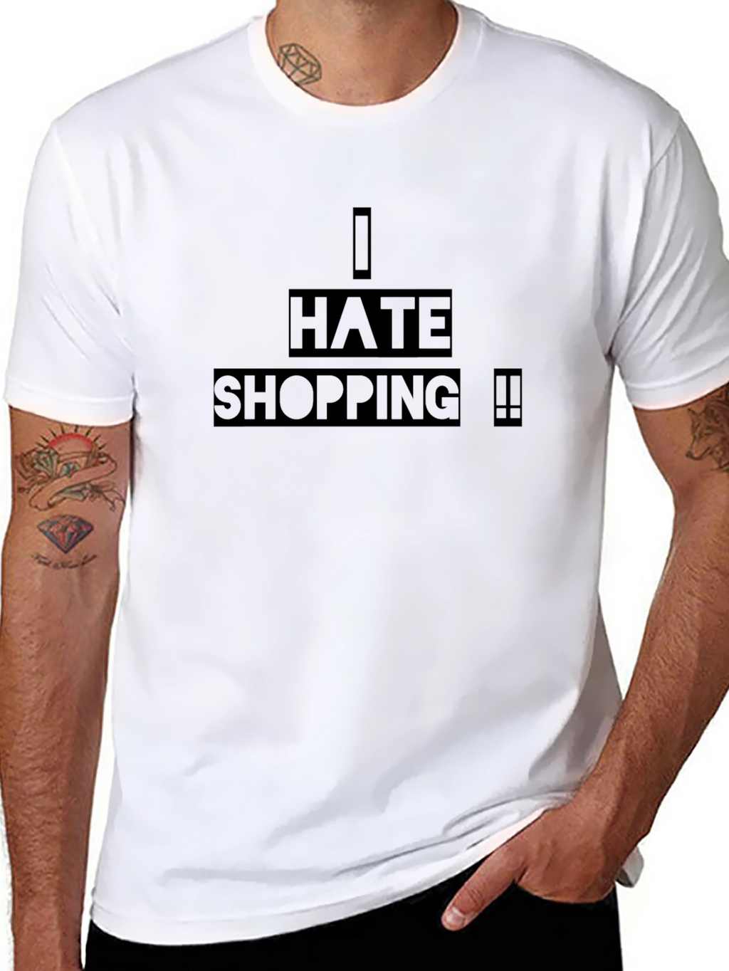 I Hate Shopping Graphic T-Shirt