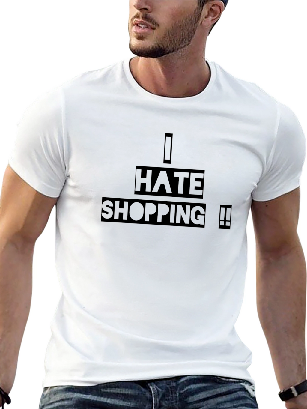 I Hate Shopping Graphic T-Shirt