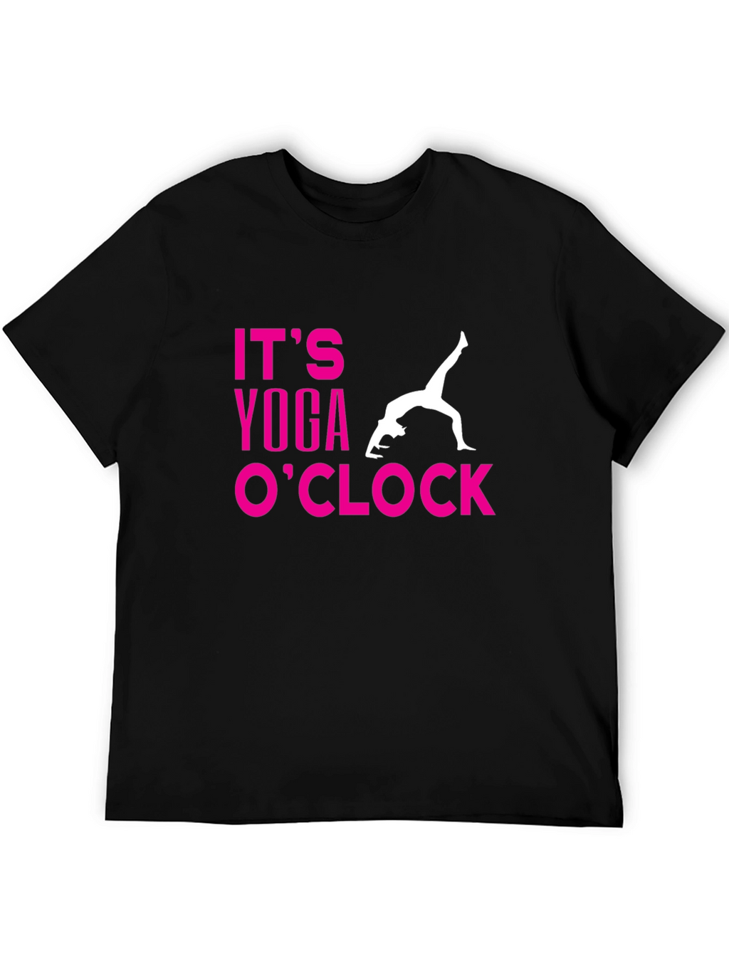 Its Yoga OClock Black T-Shirt