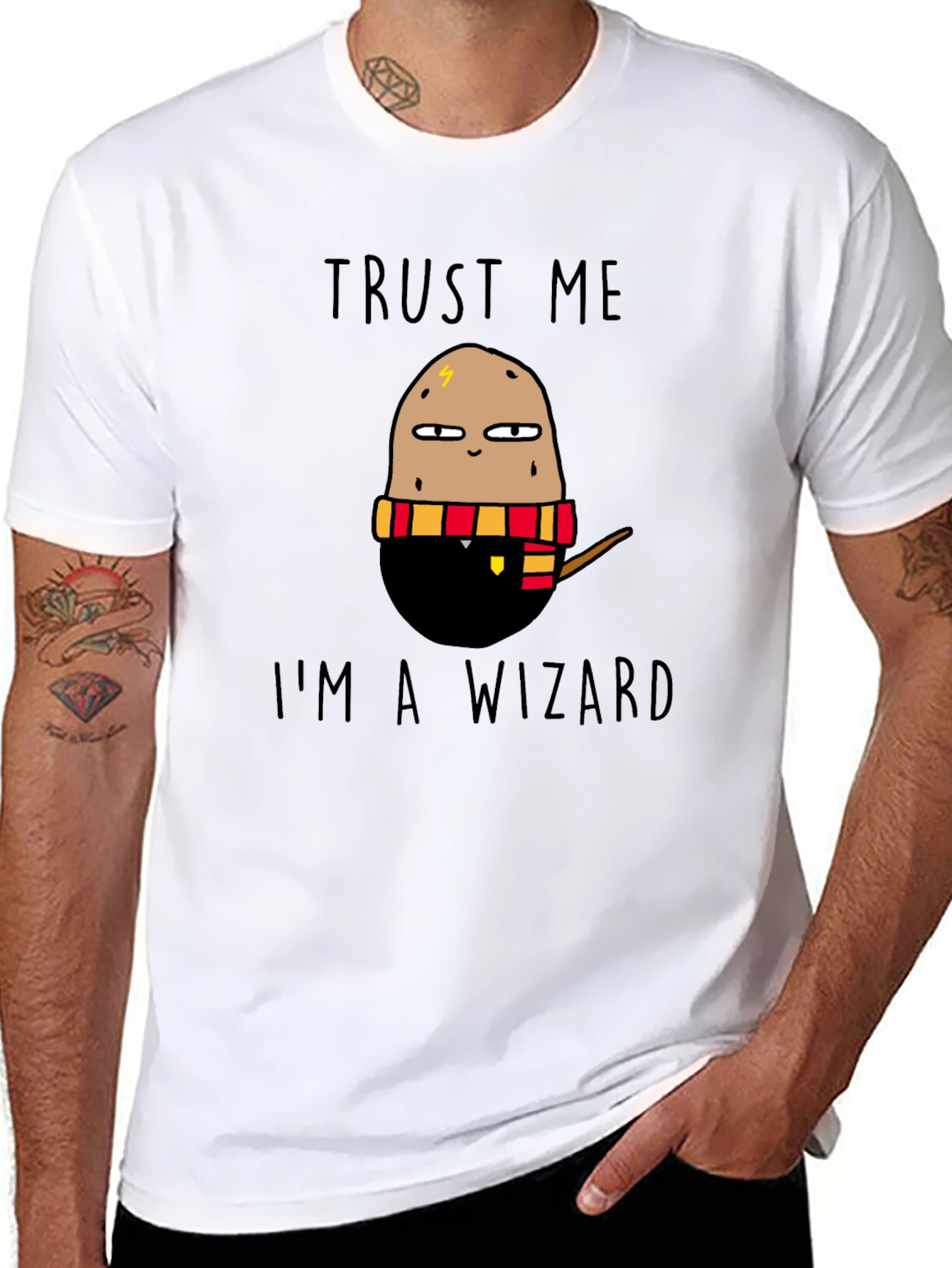 Trust Me Im A Wizard Potato Graphic T-Shirt