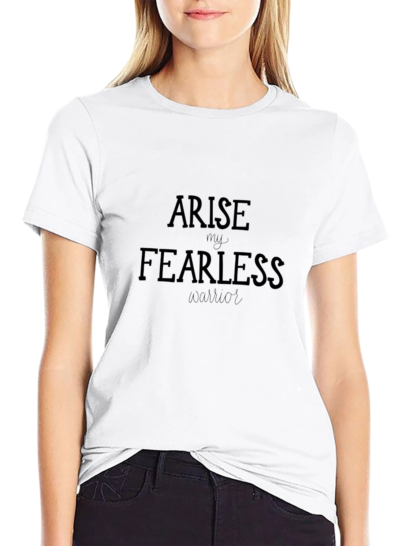 Arise Fearless Warrior Graphic Tee - Black