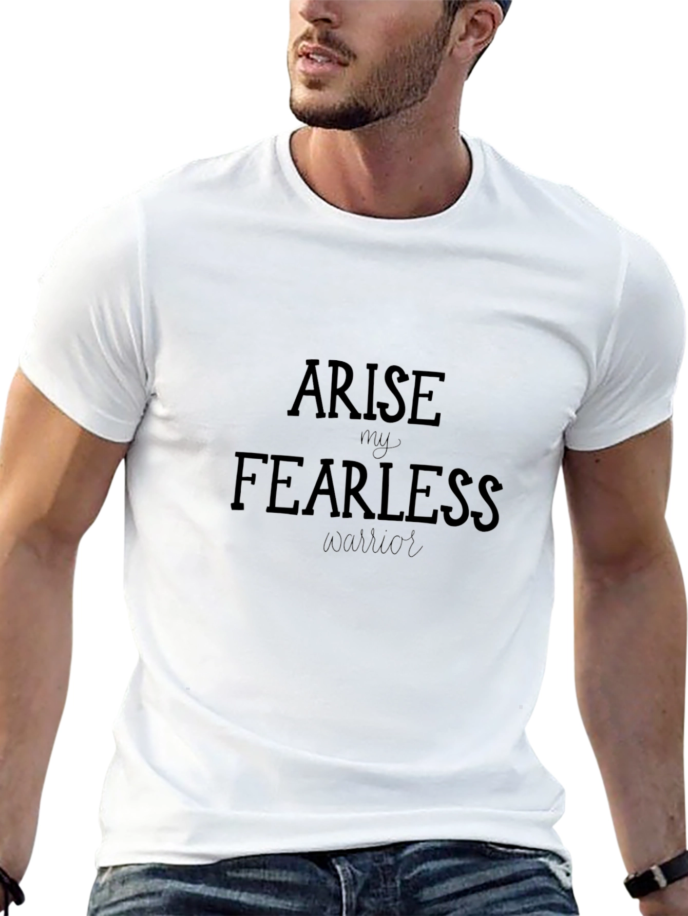 Arise Fearless Warrior Graphic Tee - Black