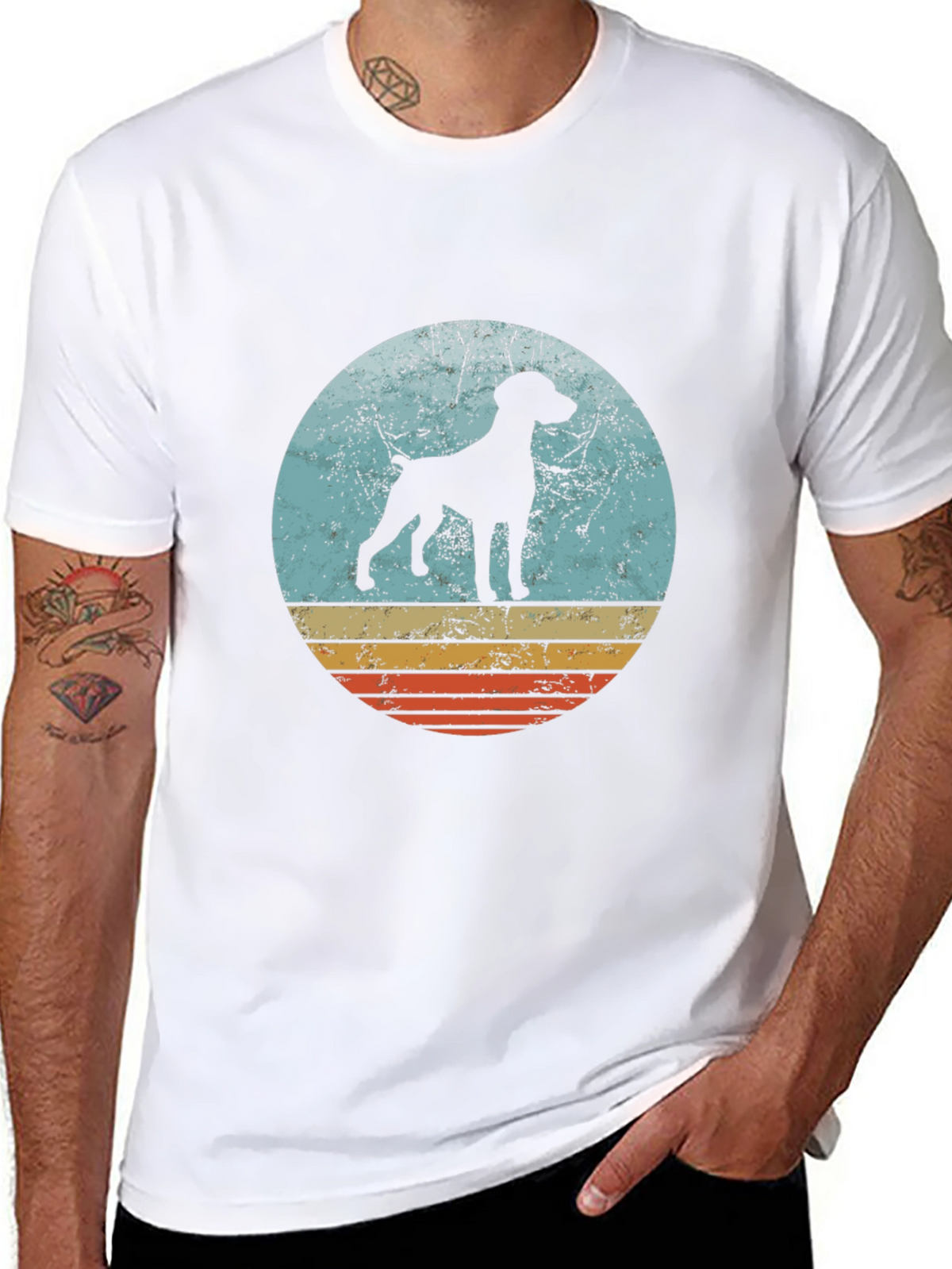 Vintage Dog Silhouette Graphic Tee