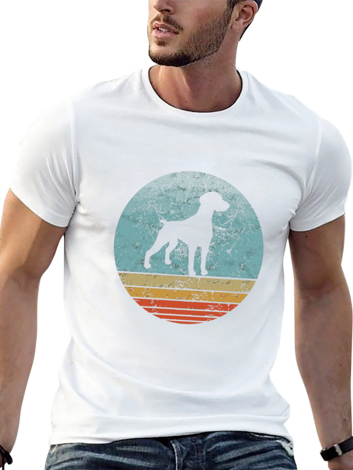 Vintage Dog Silhouette Graphic Tee