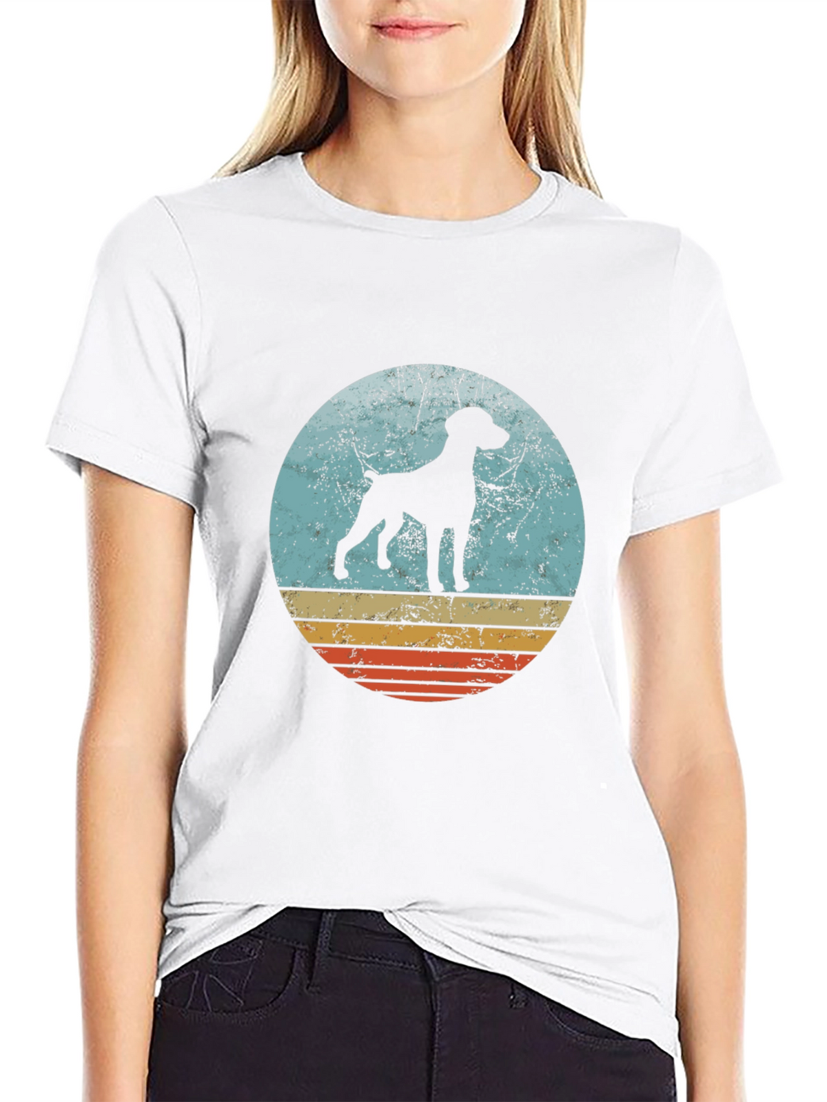 Vintage Dog Silhouette Graphic Tee
