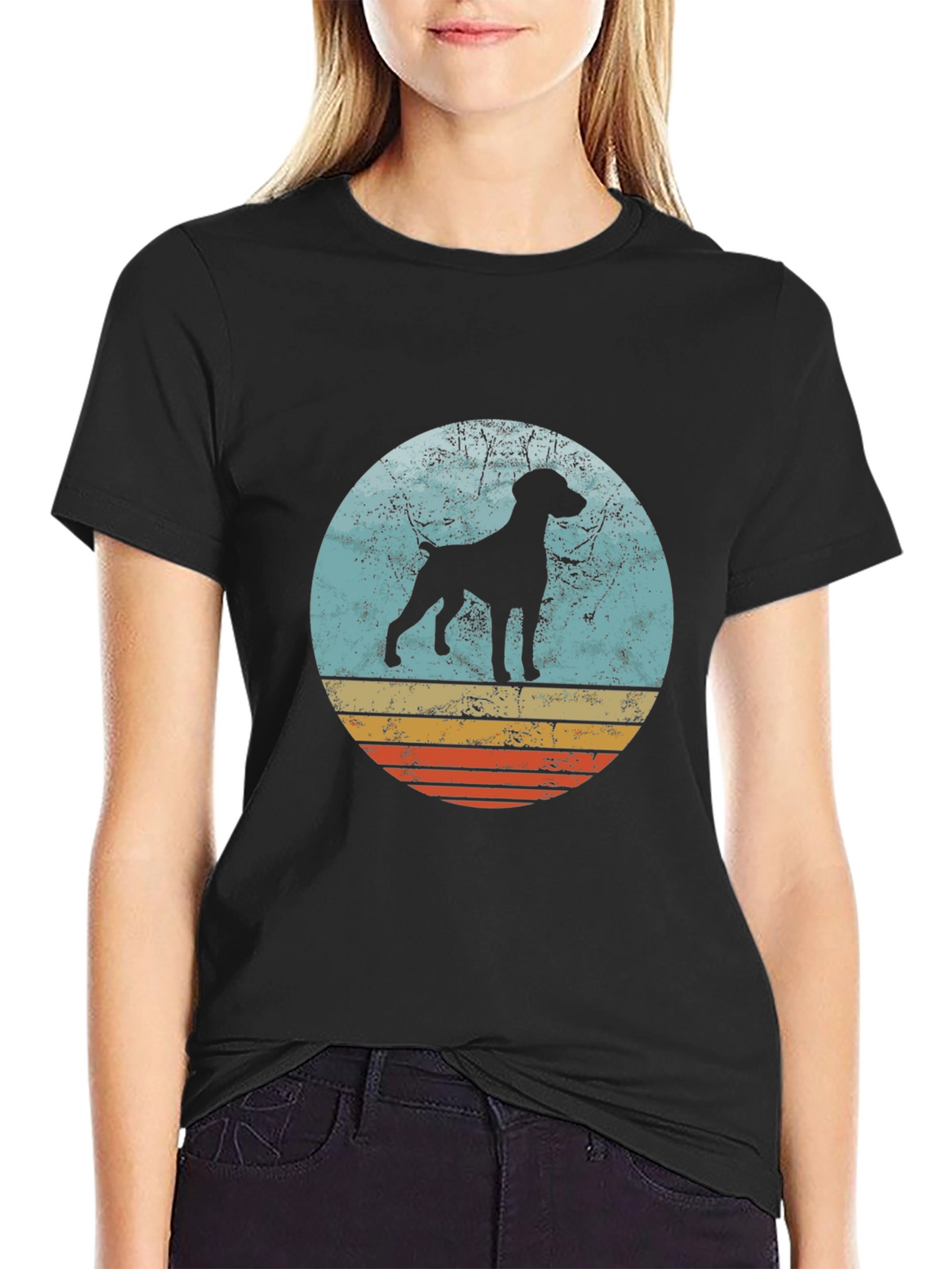 Vintage Dog Silhouette Graphic Tee