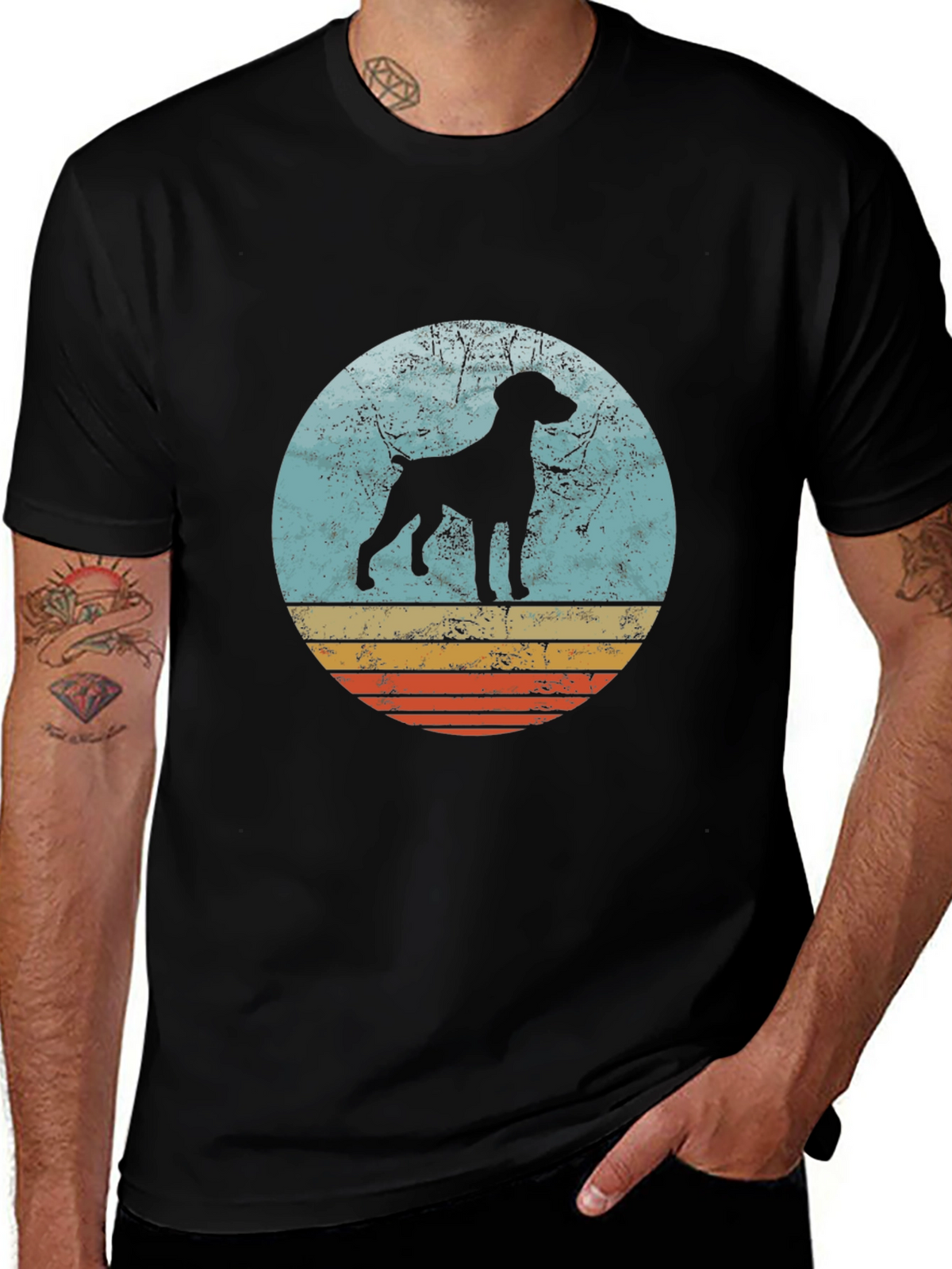 Vintage Dog Silhouette Graphic Tee