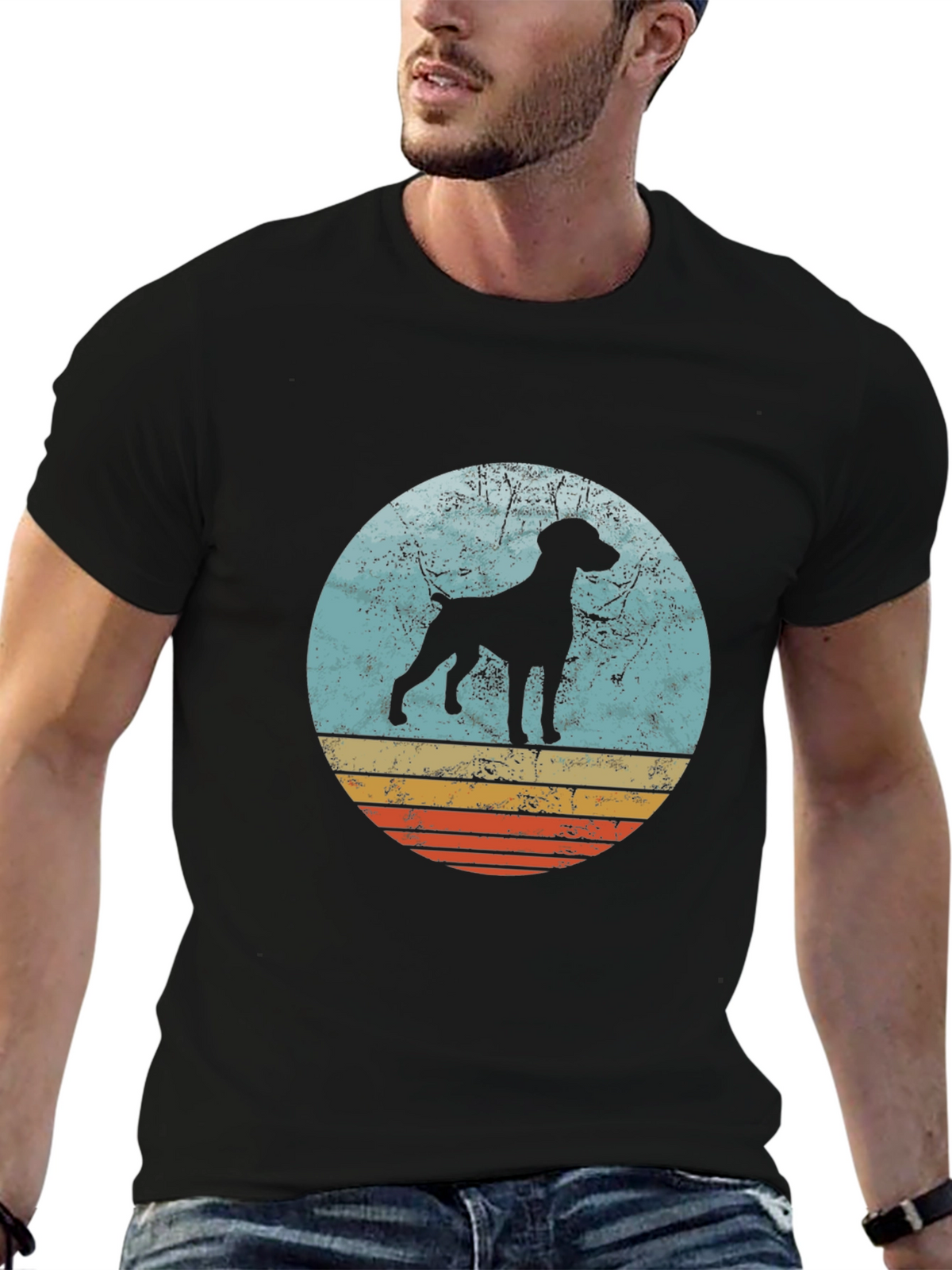 Vintage Dog Silhouette Graphic Tee