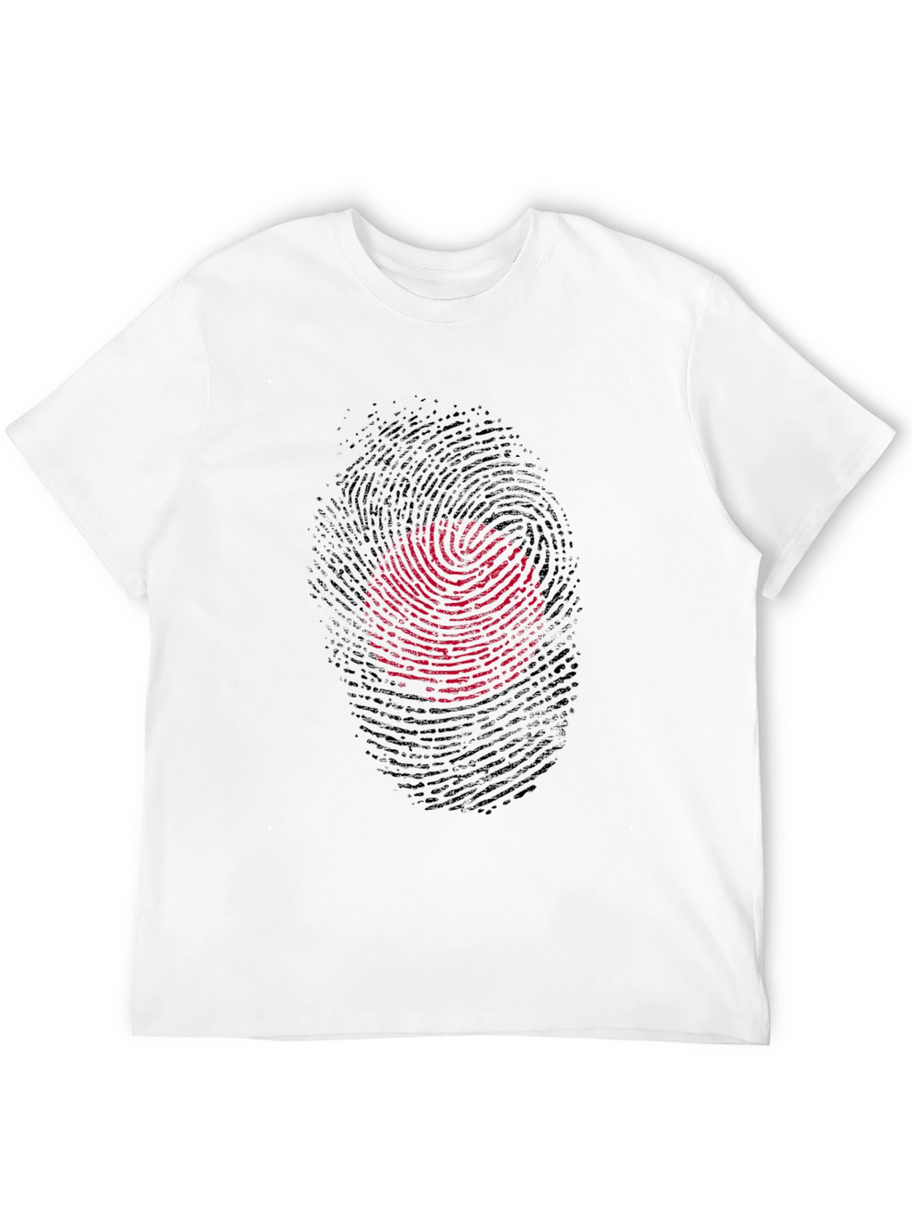 Fingerprint Circle Graphic Tee - Black