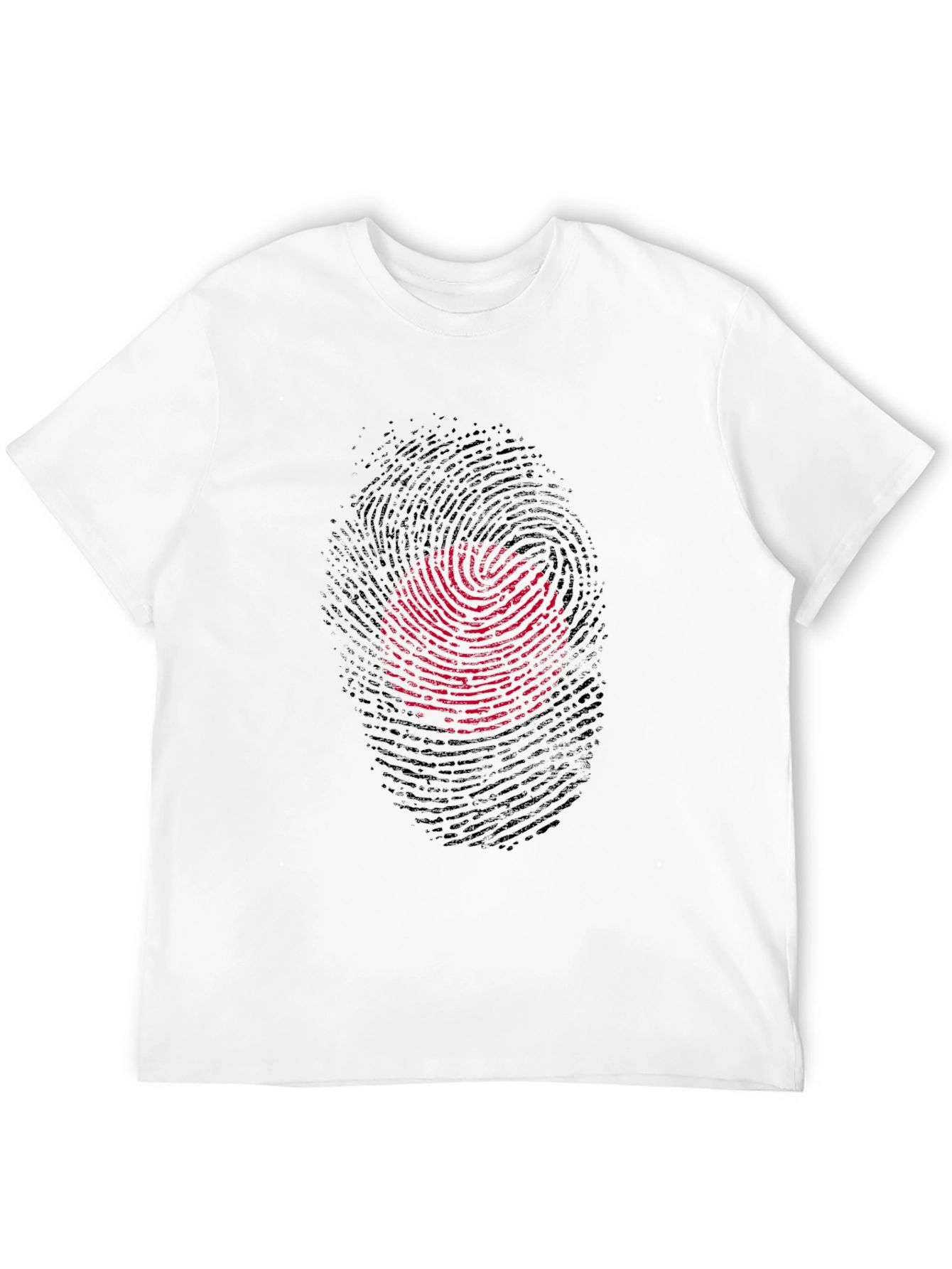 Fingerprint Circle Graphic Tee - Black