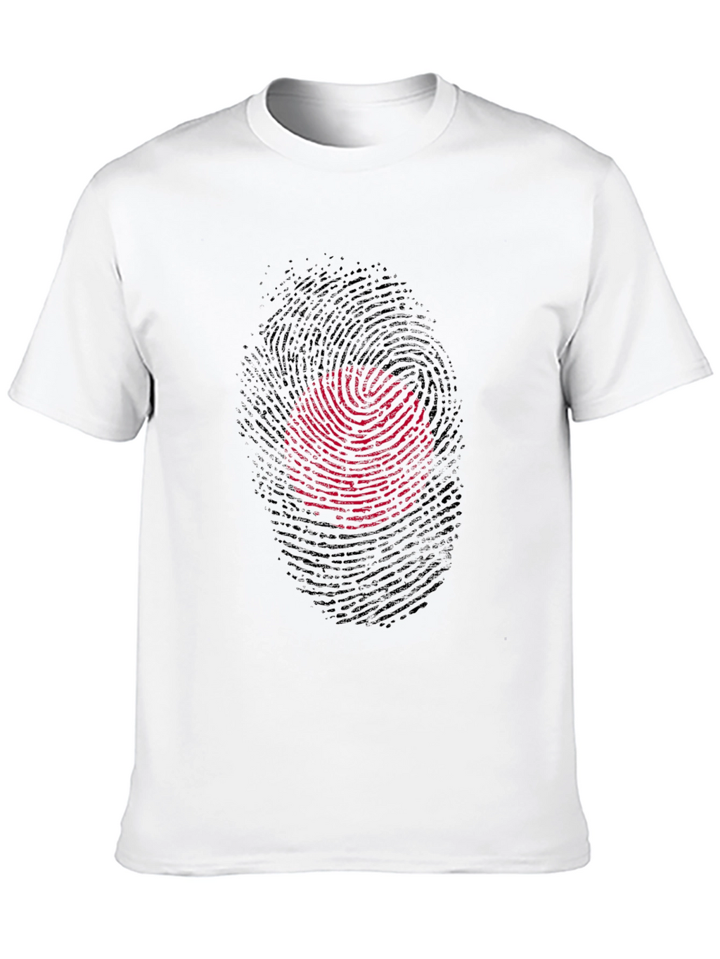 Fingerprint Circle Graphic Tee - Black