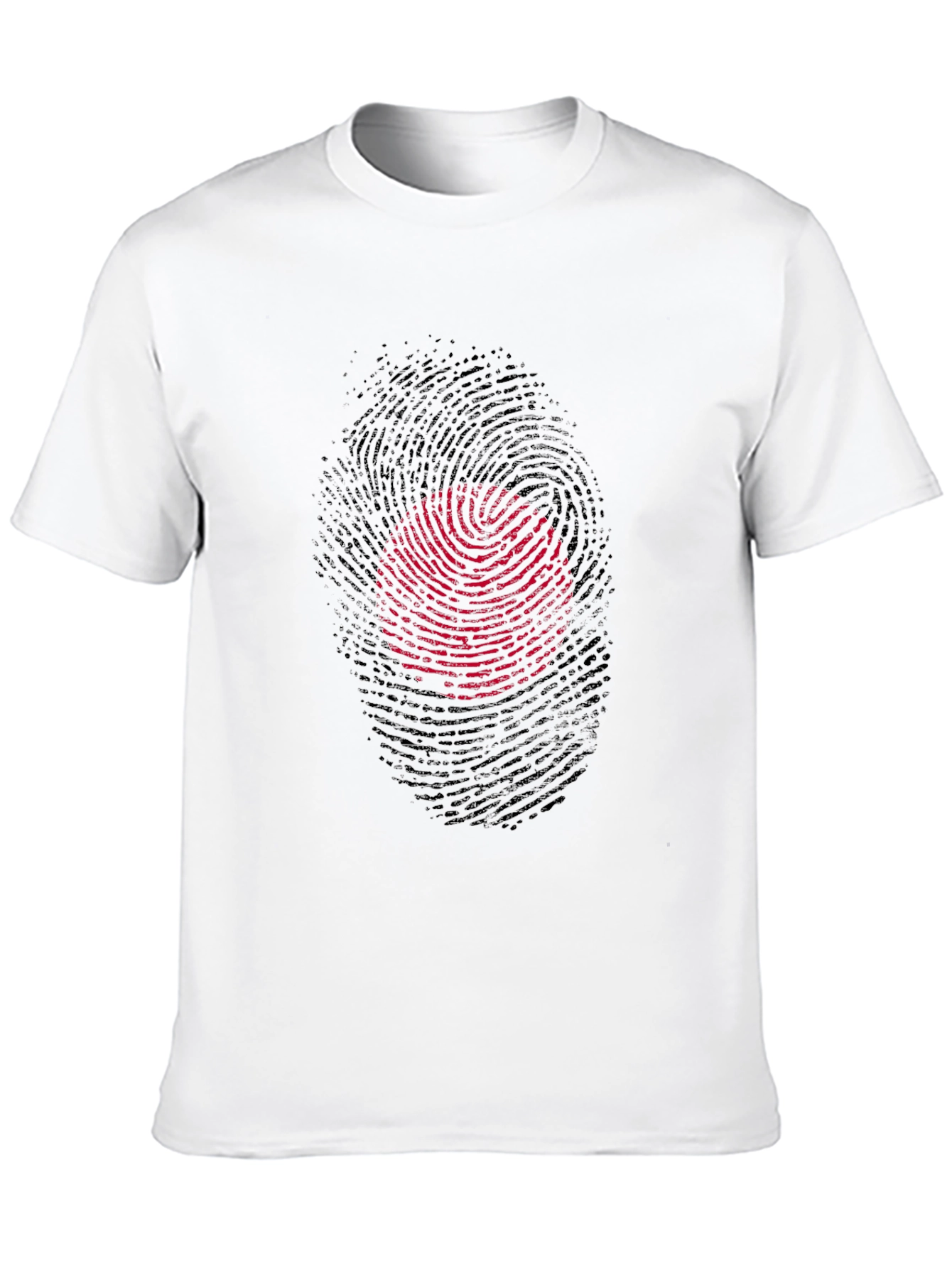 Fingerprint Circle Graphic Tee - Black