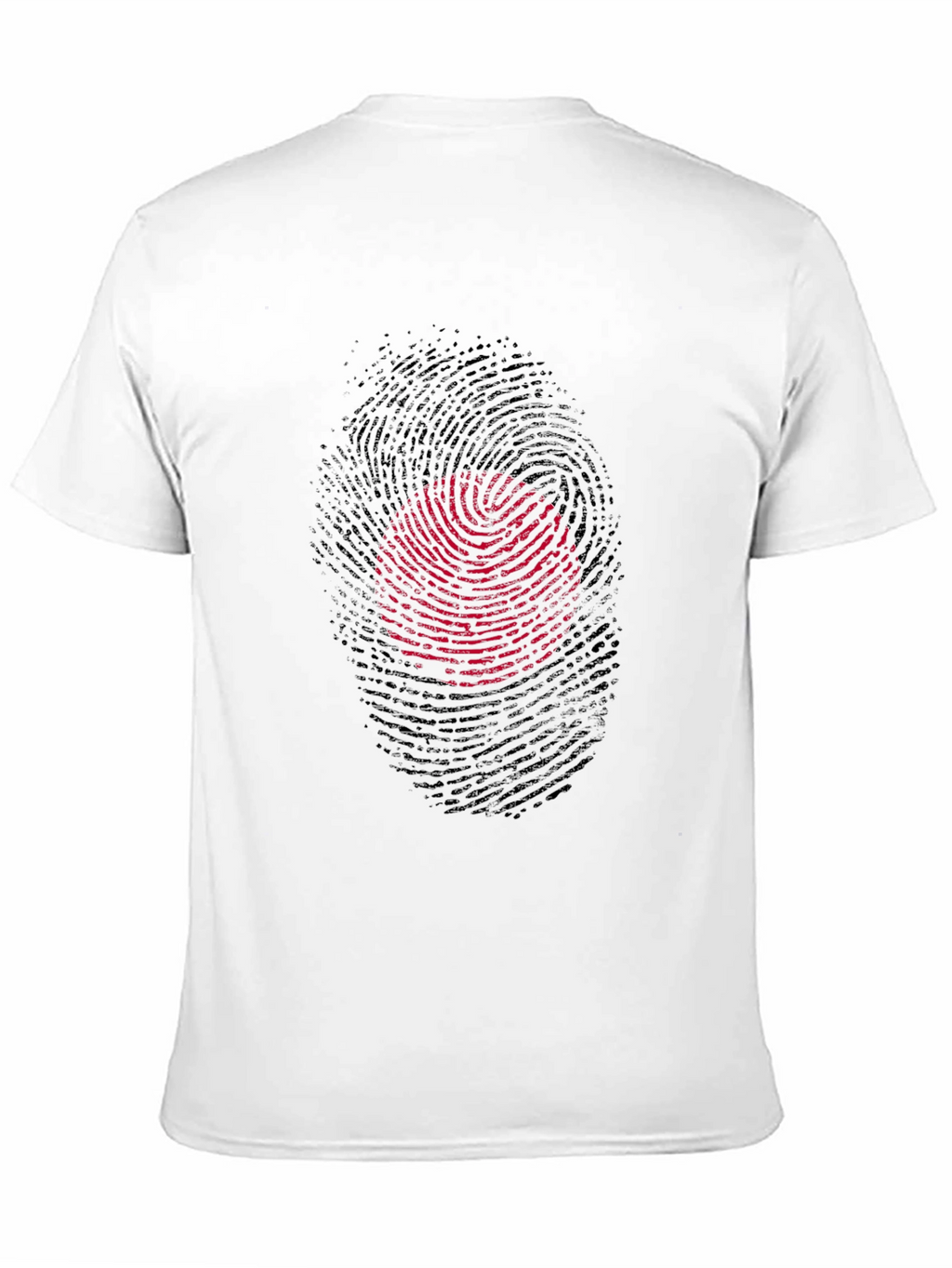 Fingerprint Circle Graphic Tee - Black