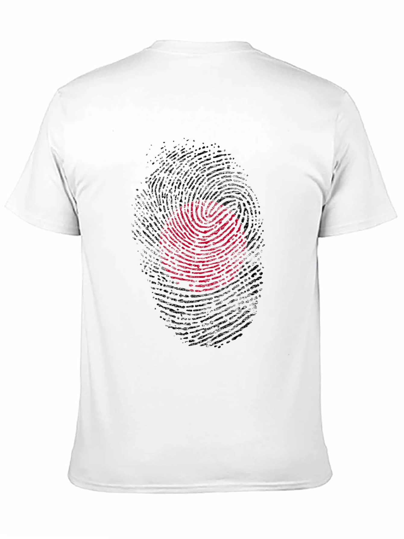 Fingerprint Circle Graphic Tee - Black