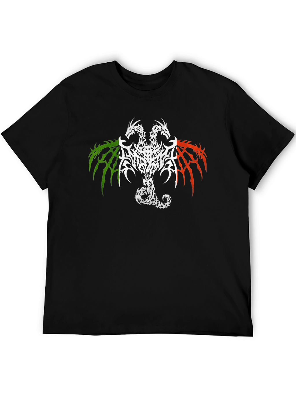 Two Headed Dragon Graphic Tee - Black