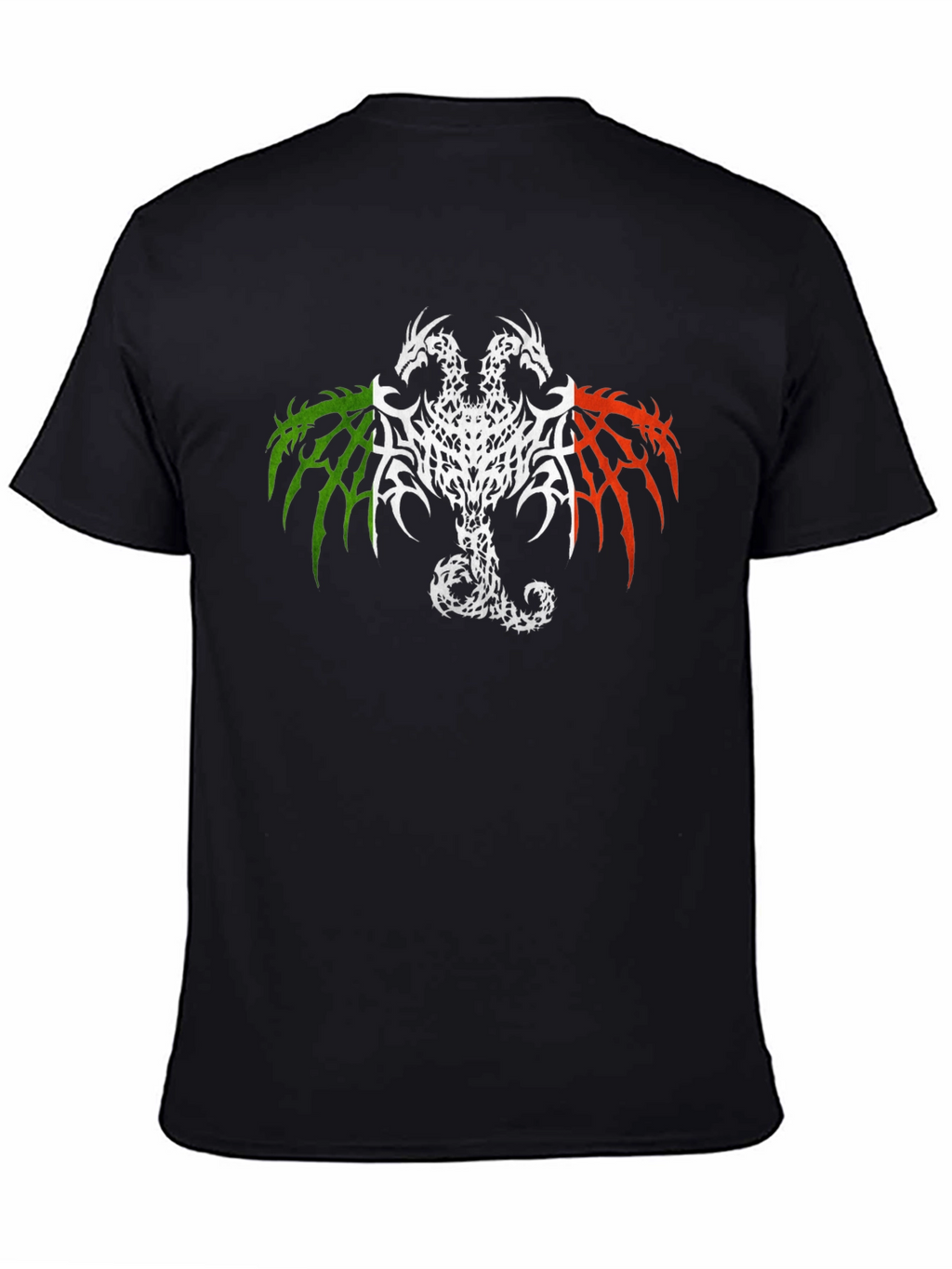 Two Headed Dragon Graphic Tee - Black