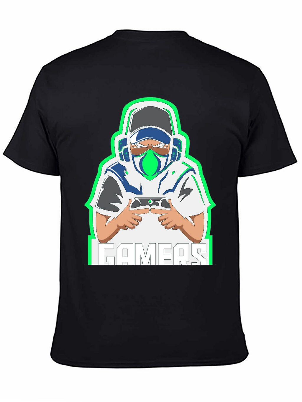 Gamer Graphic Tee - Black Cotton Blend