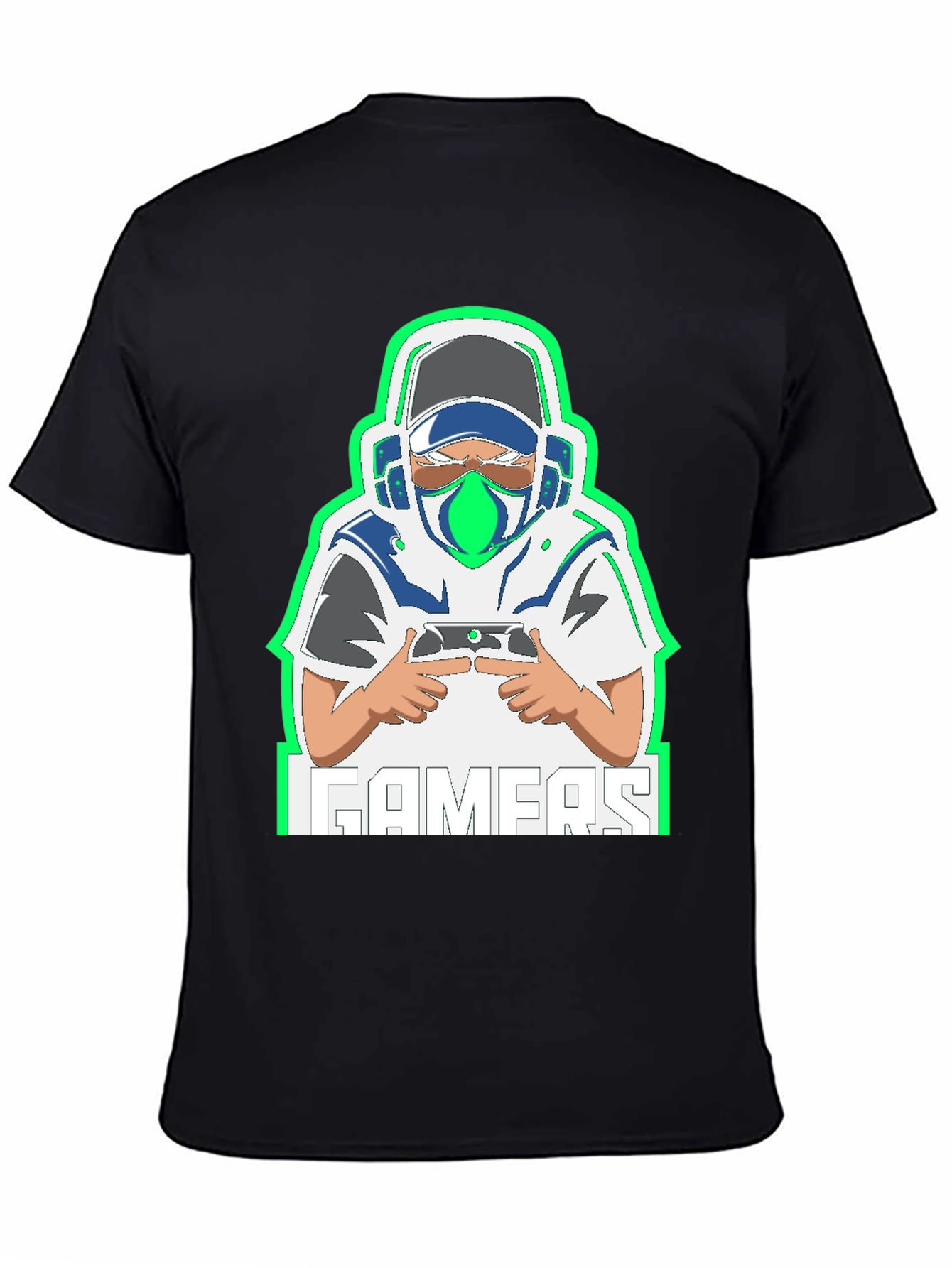 Gamer Graphic Tee - Black Cotton Blend