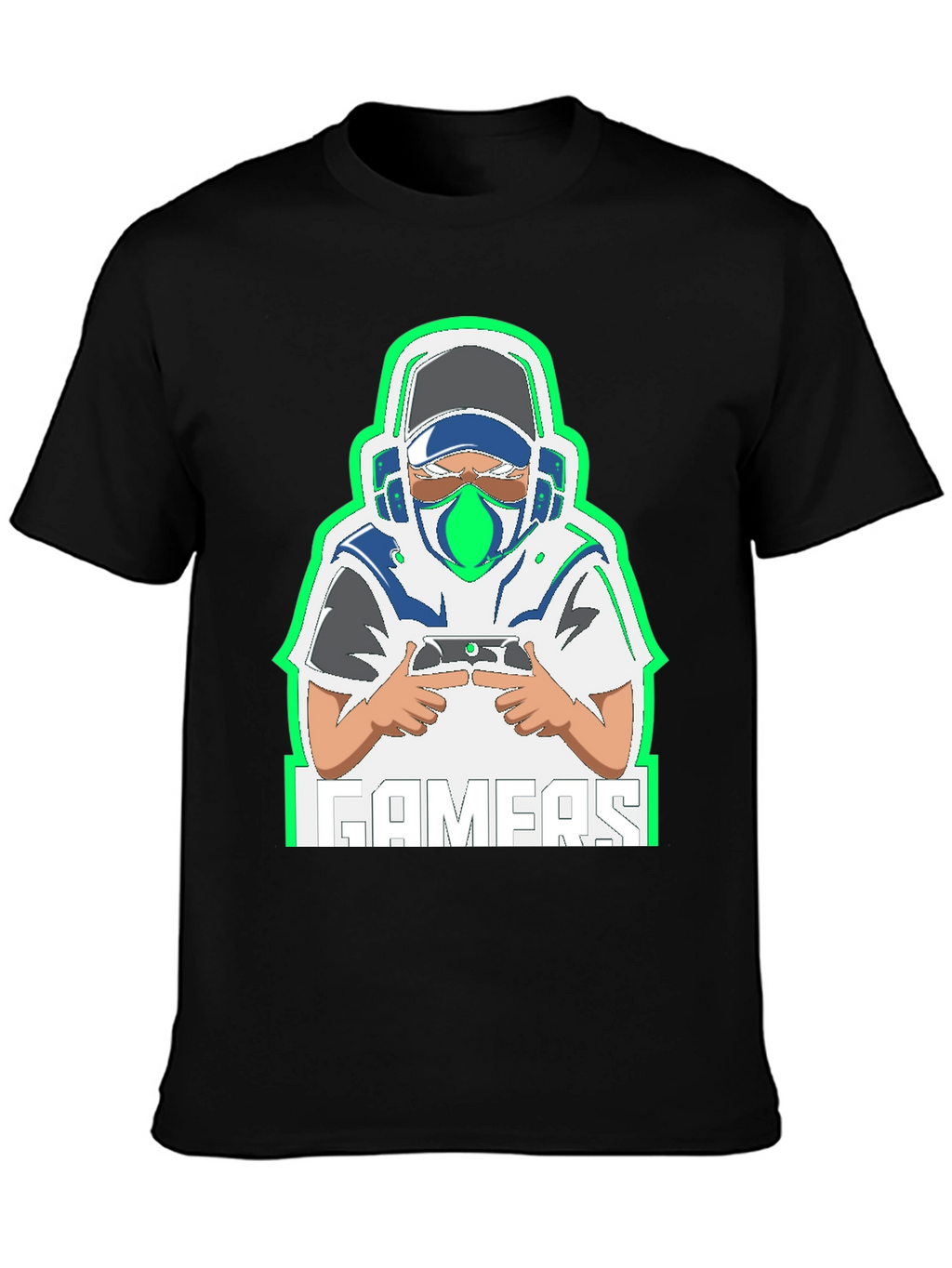 Gamer Graphic Tee - Black Cotton Blend
