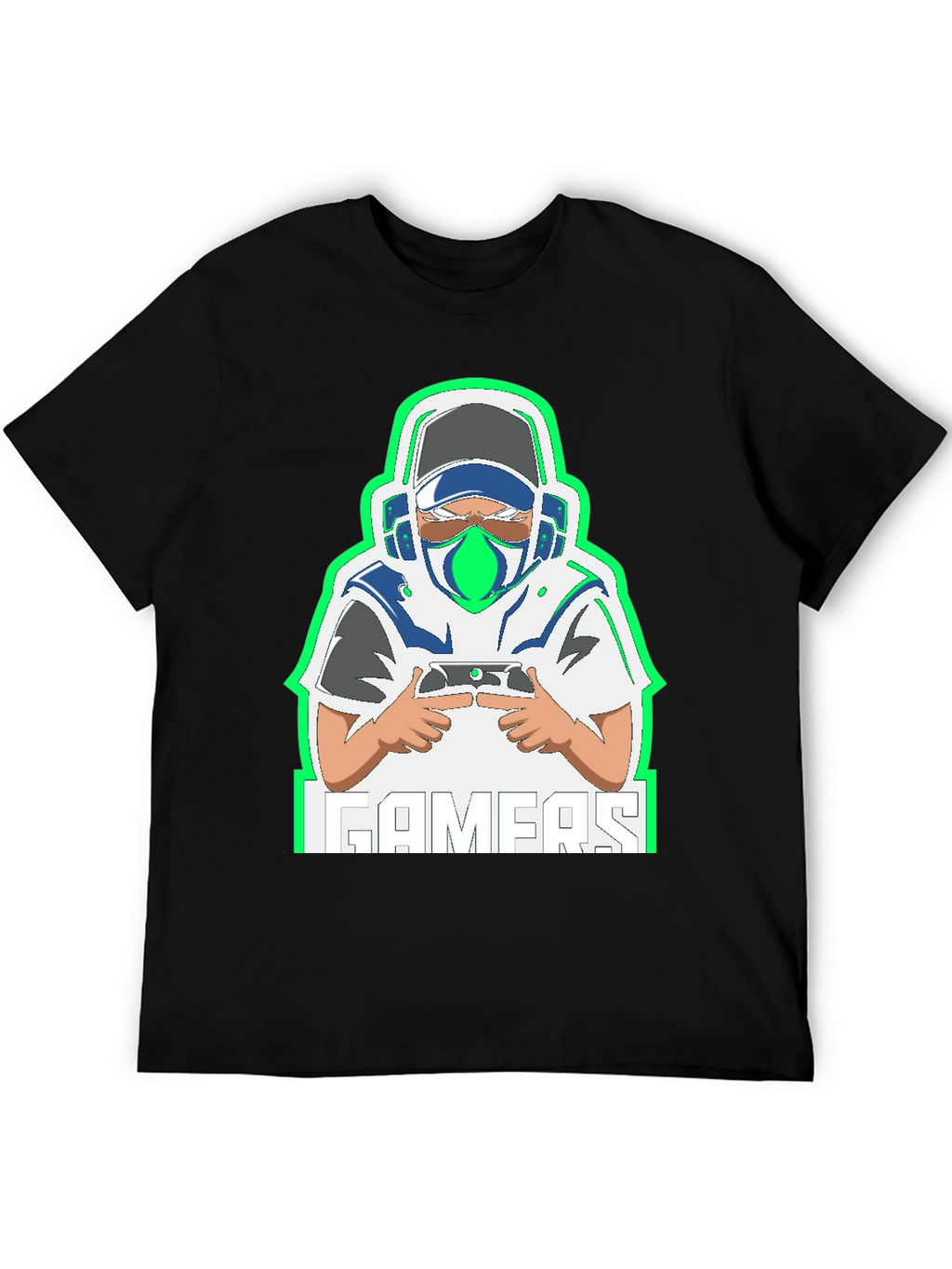 Gamer Graphic Tee - Black Cotton Blend