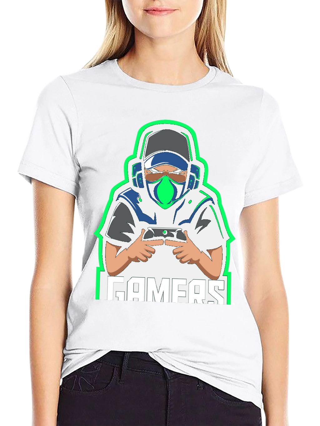 Gamer Graphic Tee - Black Cotton Blend