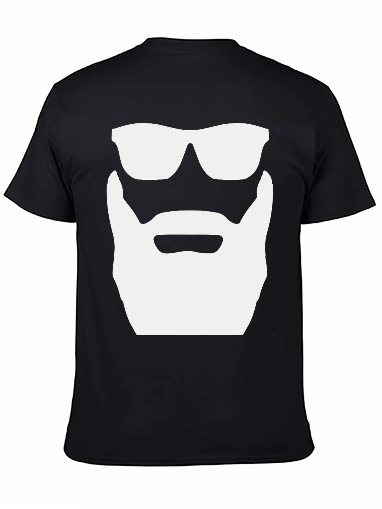 Cool Beard & Shades Graphic Tee - Classic Black T-Shirt