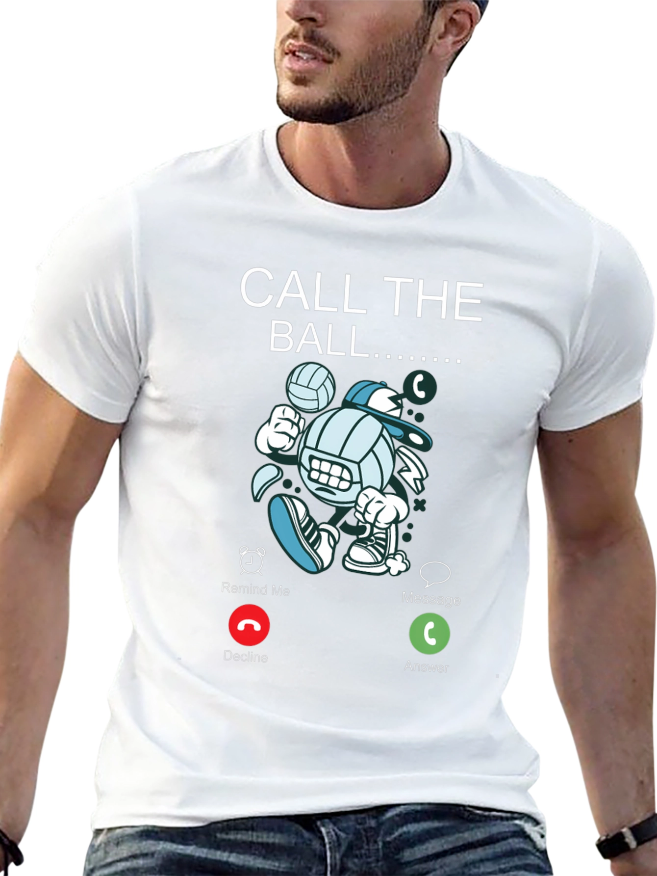 Call The Ball Graphic Tee - Volleyball Lovers T-Shirt