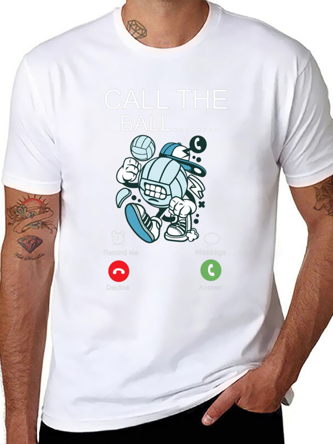 Call The Ball Graphic Tee - Volleyball Lovers T-Shirt
