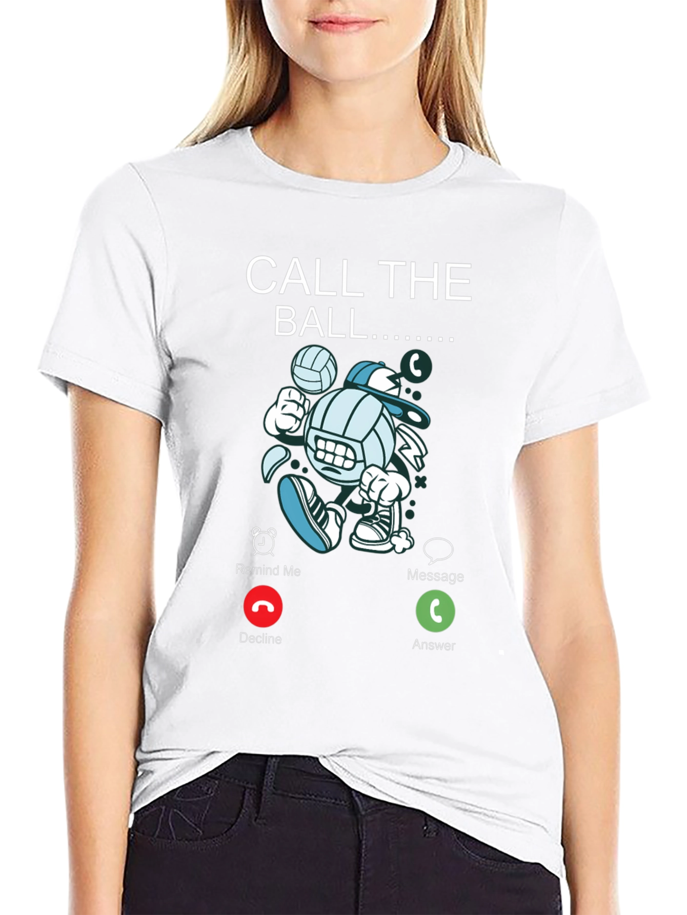 Call The Ball Graphic Tee - Volleyball Lovers T-Shirt