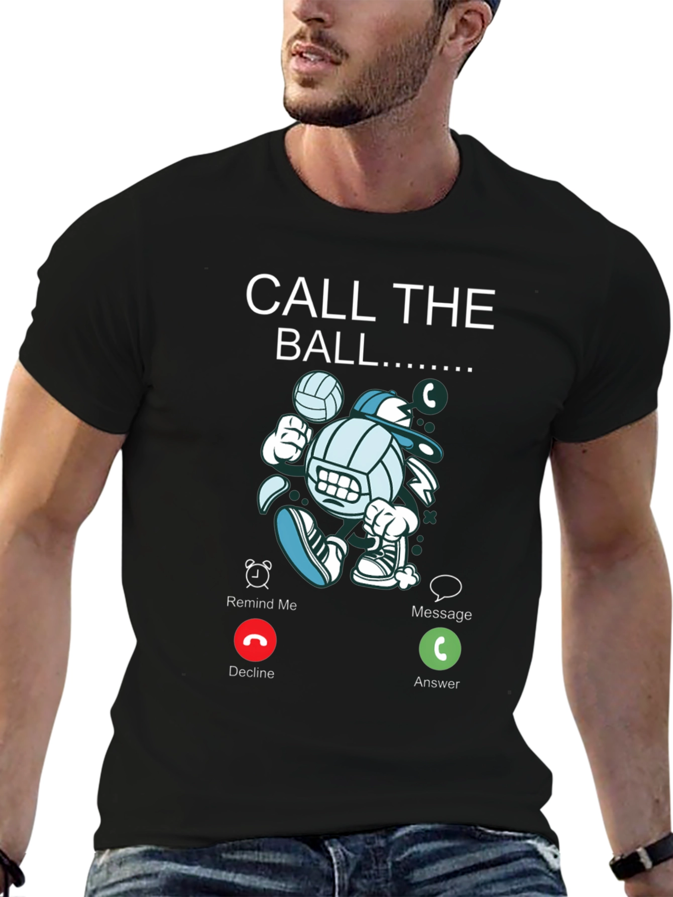 Call The Ball Graphic Tee - Volleyball Lovers T-Shirt
