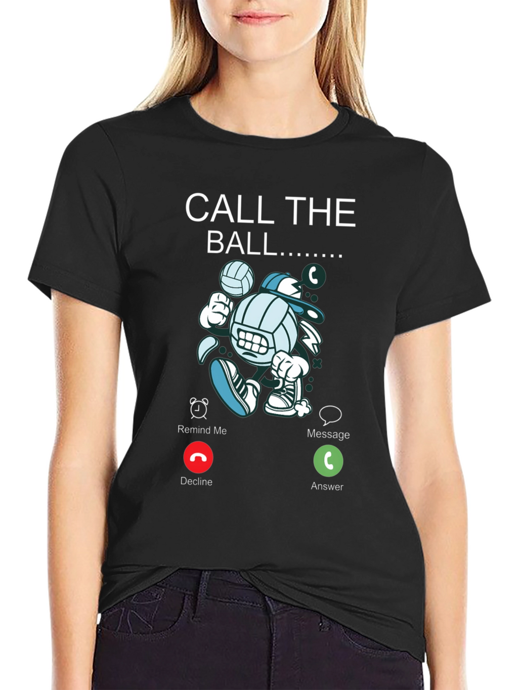 Call The Ball Graphic Tee - Volleyball Lovers T-Shirt