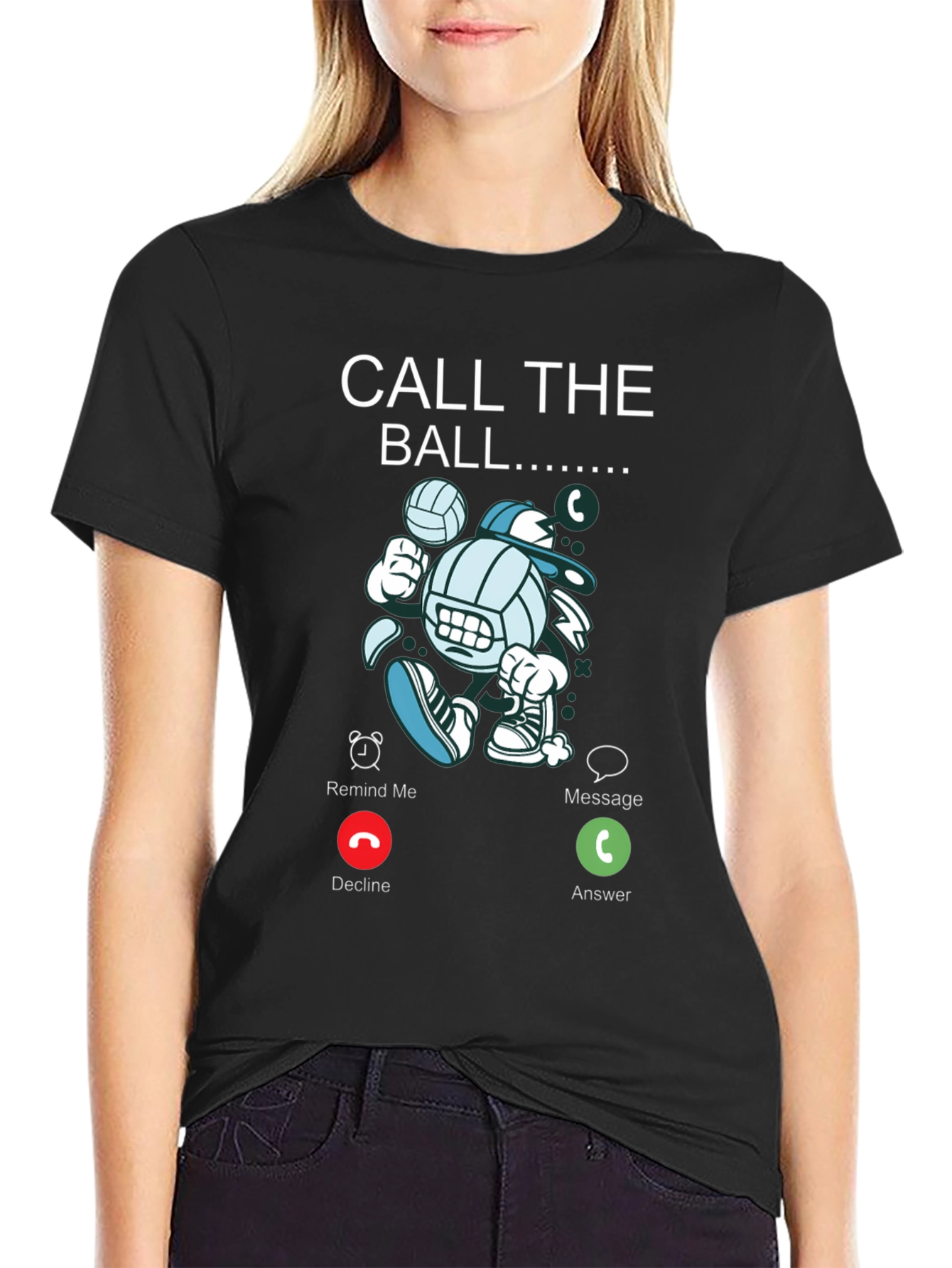 Call The Ball Graphic Tee - Volleyball Lovers T-Shirt