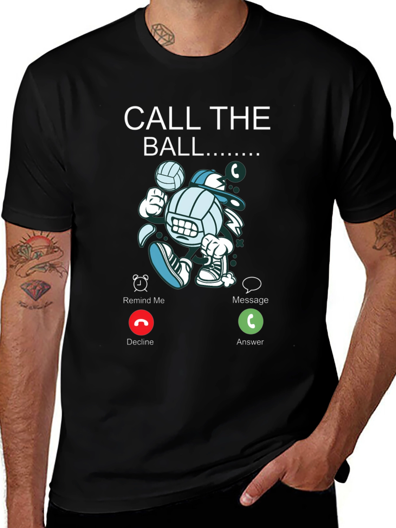 Call The Ball Graphic Tee - Volleyball Lovers T-Shirt