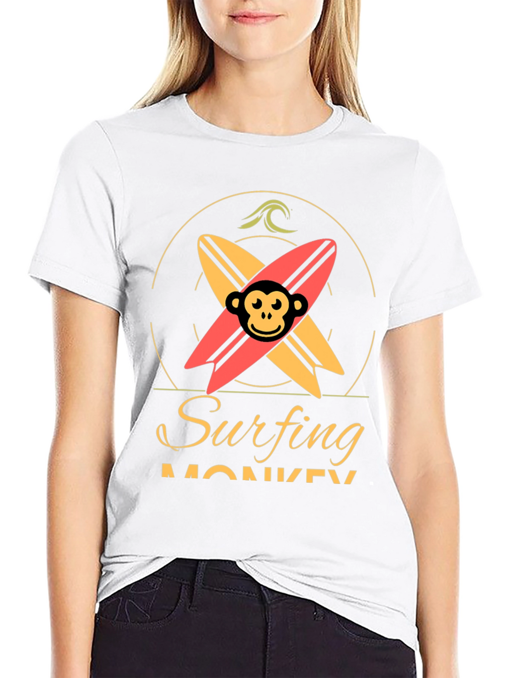 Surfing Monkey Graphic Tee