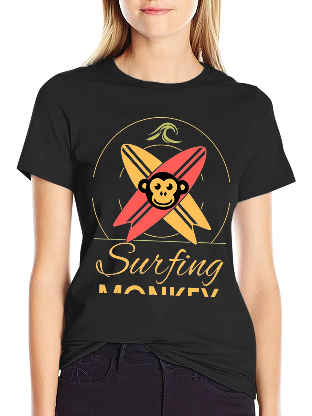 Surfing Monkey Graphic Tee