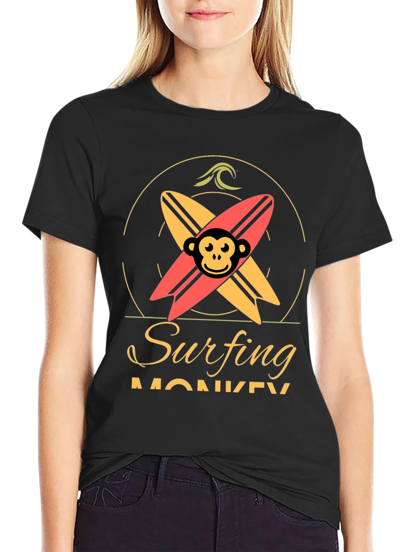 Surfing Monkey Graphic Tee