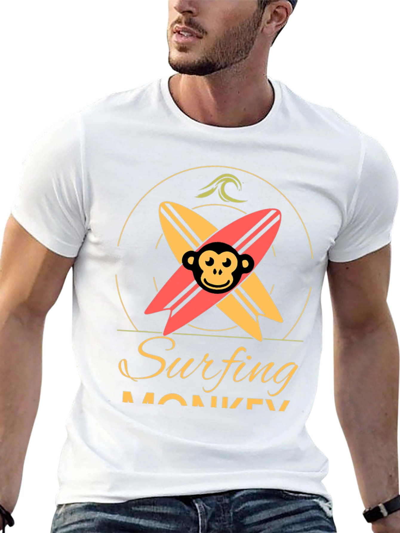 Surfing Monkey Graphic Tee