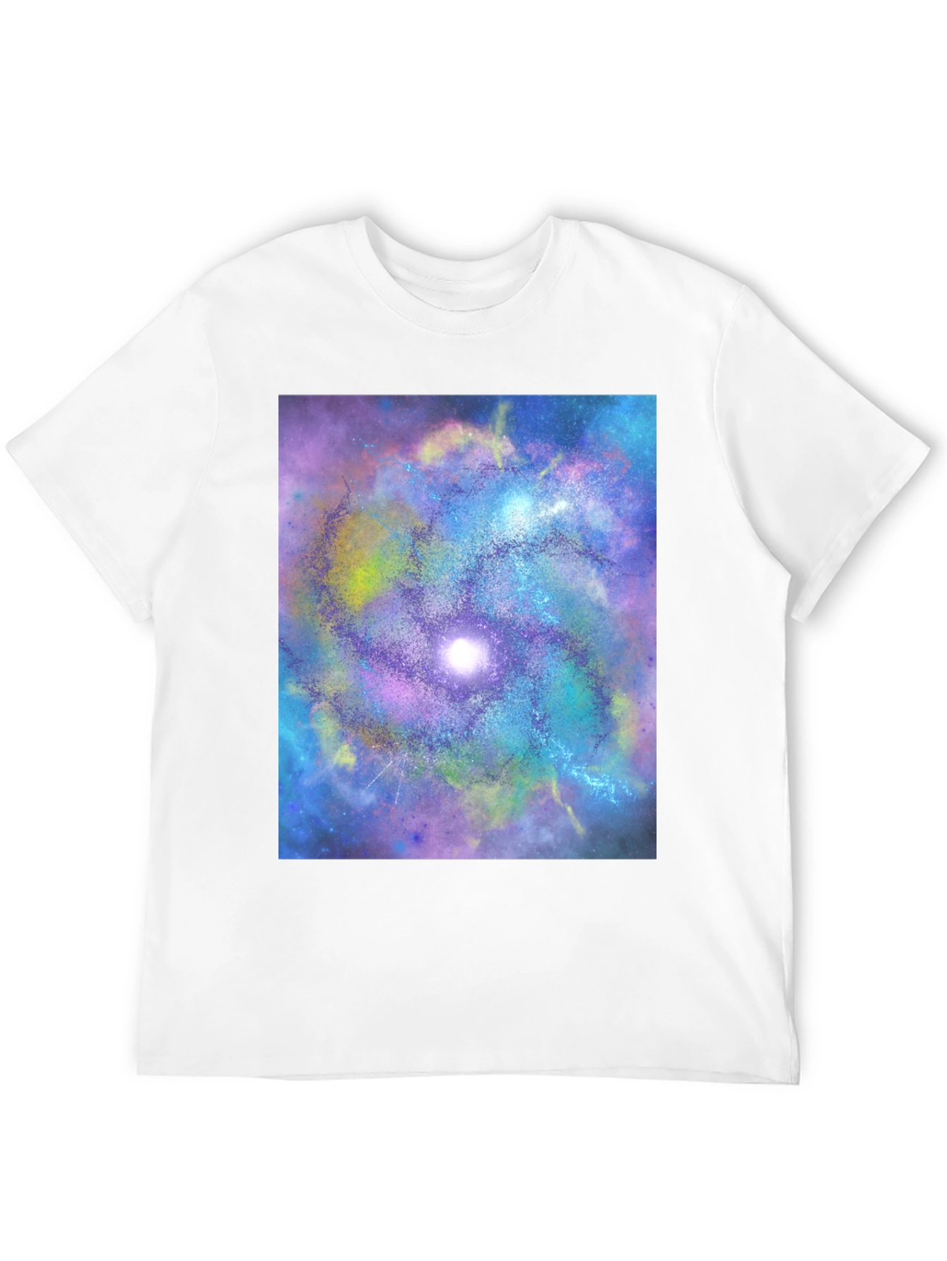 Galaxy Swirl Graphic Tee - Black Cotton Comfort