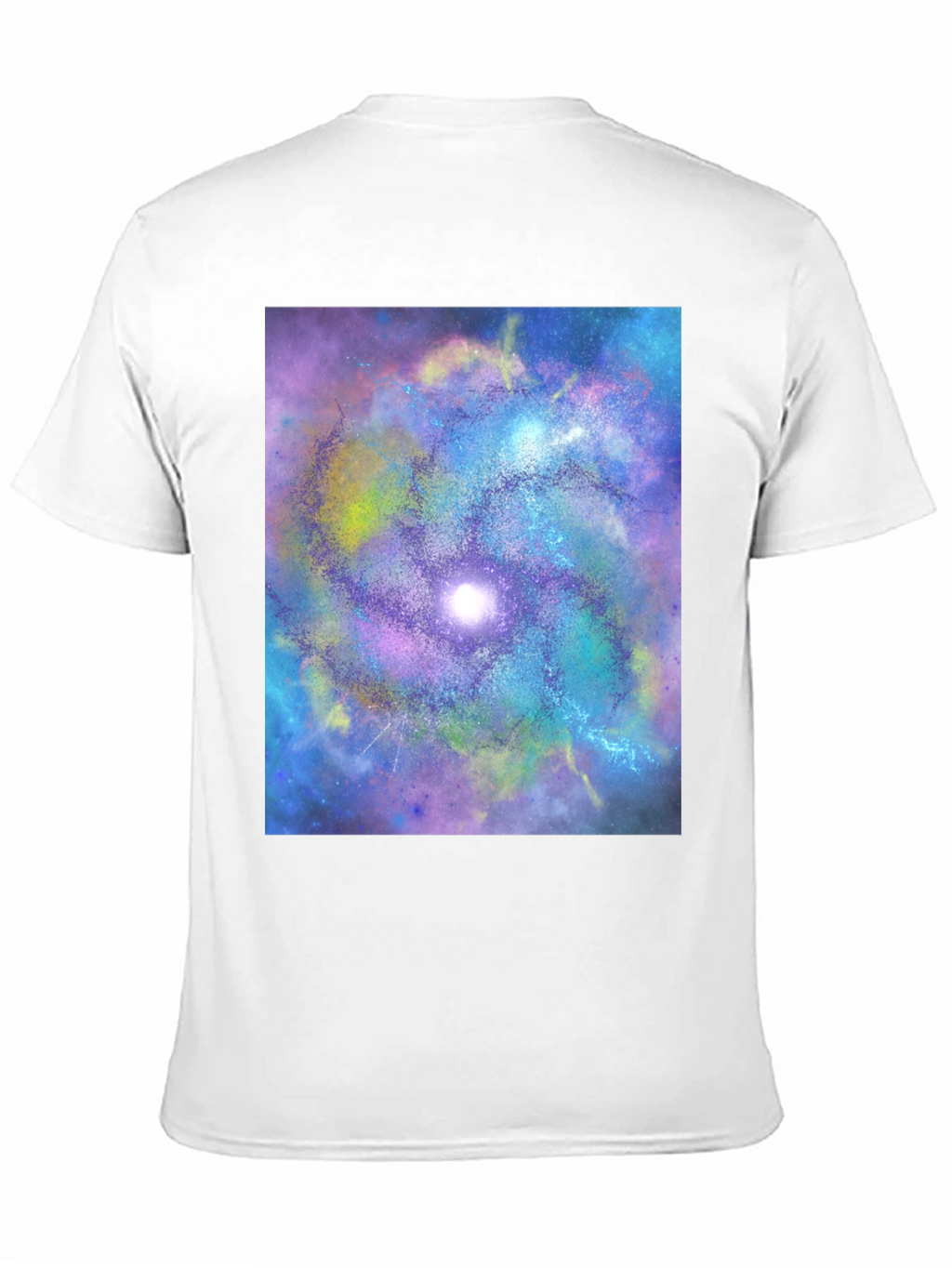 Galaxy Swirl Graphic Tee - Black Cotton Comfort