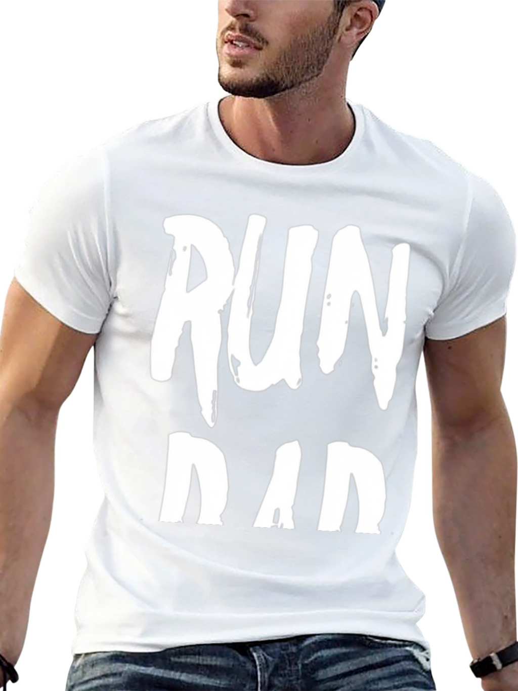Run Dad Black Graphic T-Shirt