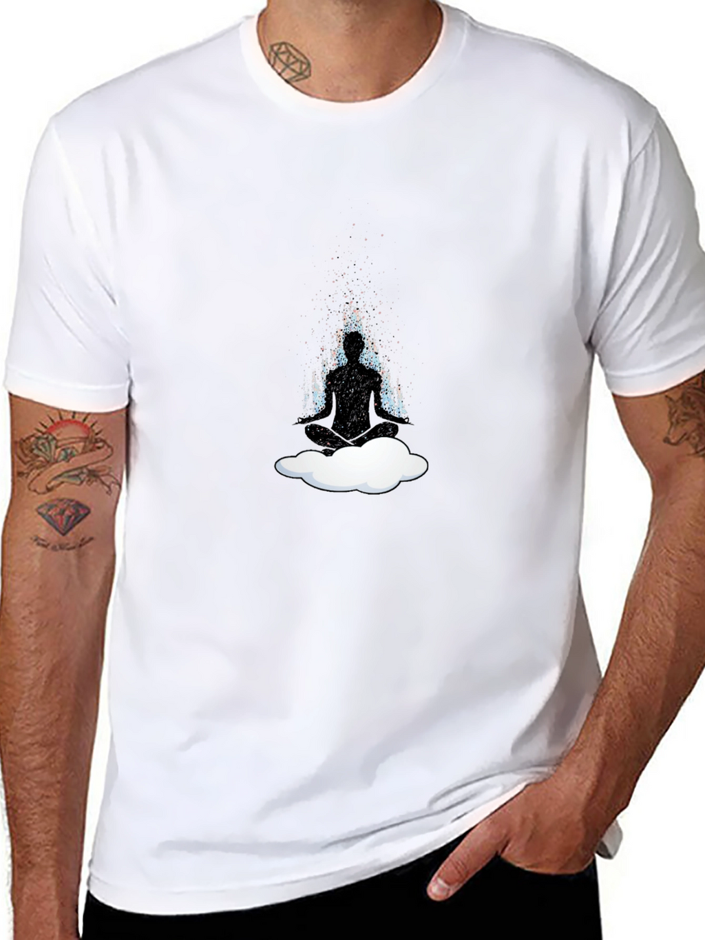 Zen Cloud Meditation T-Shirt - Relaxed Fit