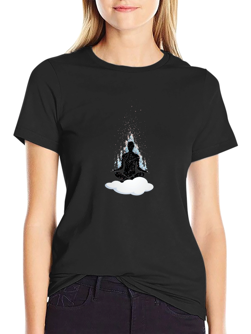 Zen Cloud Meditation T-Shirt - Relaxed Fit