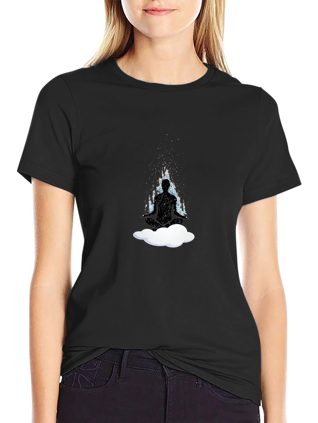 Zen Cloud Meditation T-Shirt - Relaxed Fit