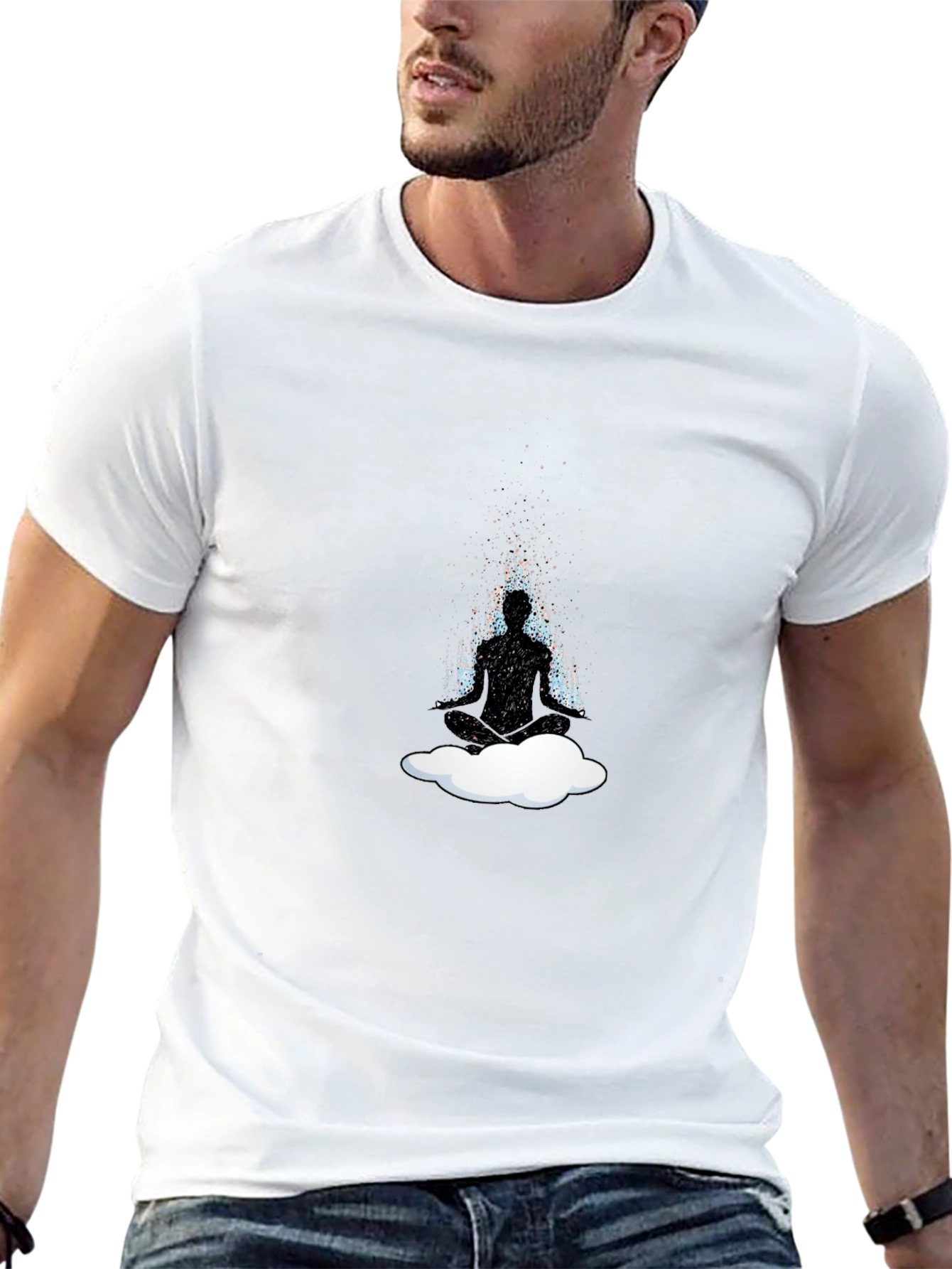 Zen Cloud Meditation T-Shirt - Relaxed Fit