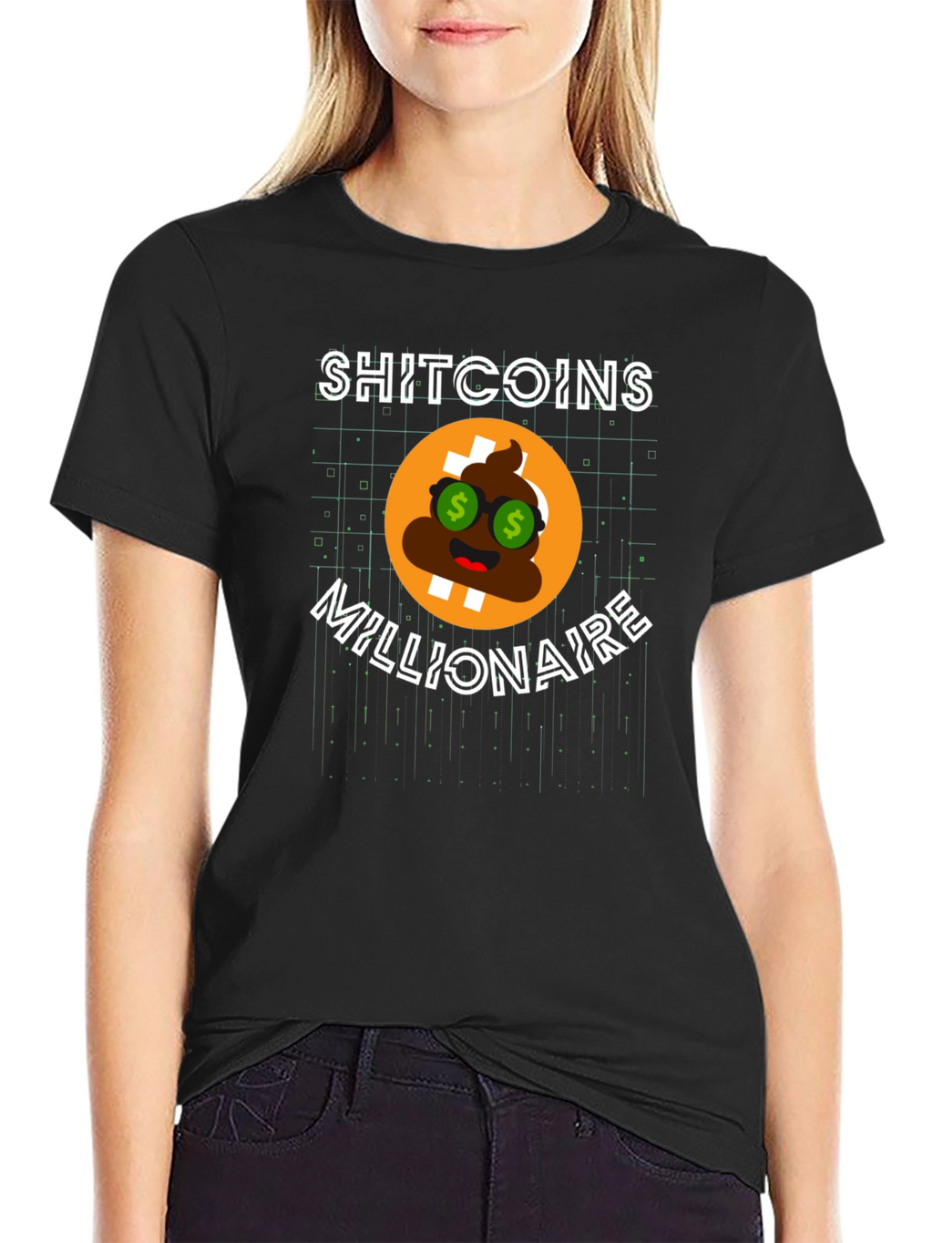Shitcoins Millionaire Black T-Shirt