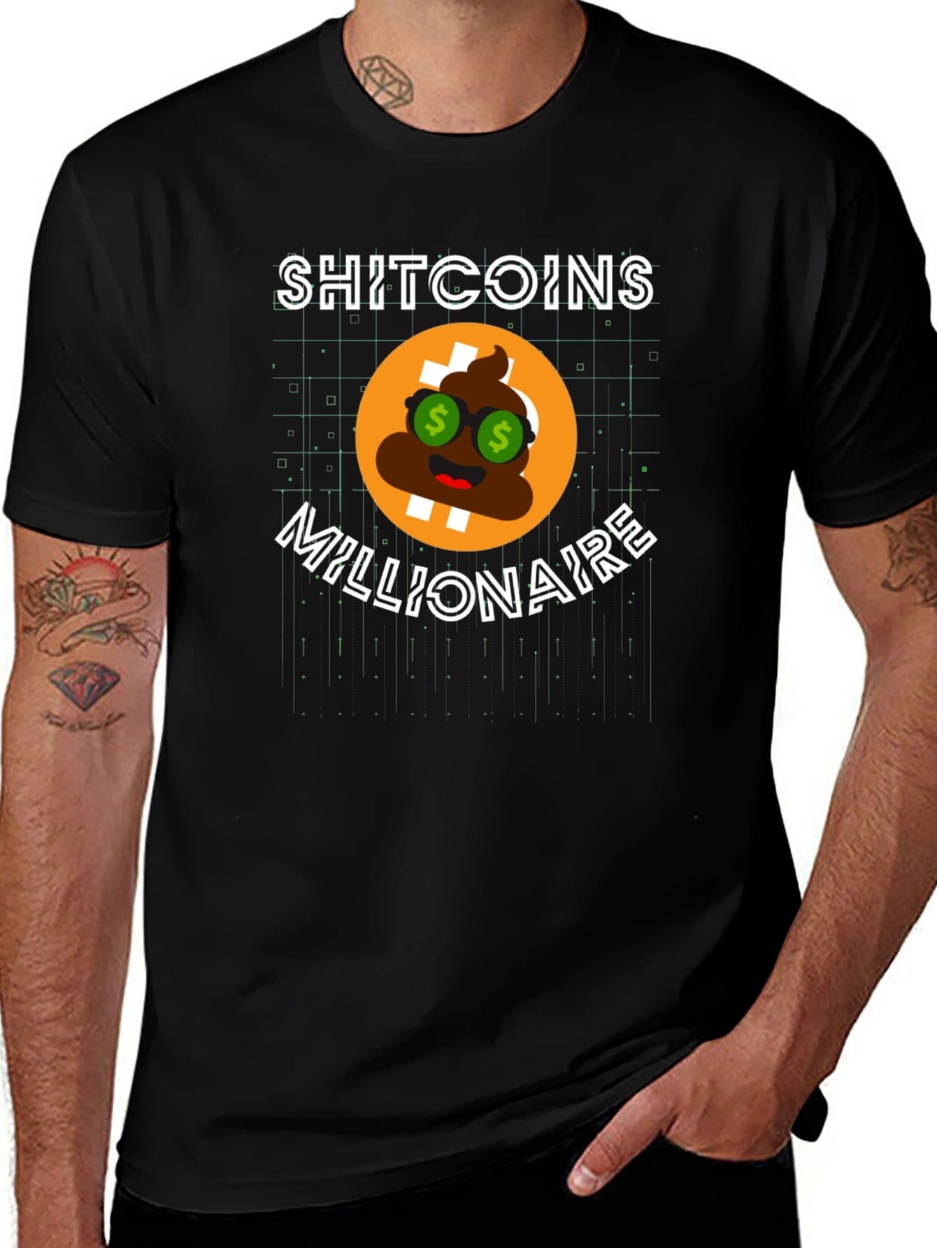 Shitcoins Millionaire Black T-Shirt