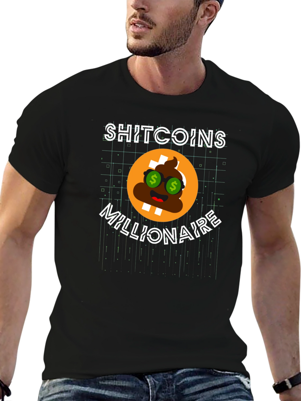Shitcoins Millionaire Black T-Shirt