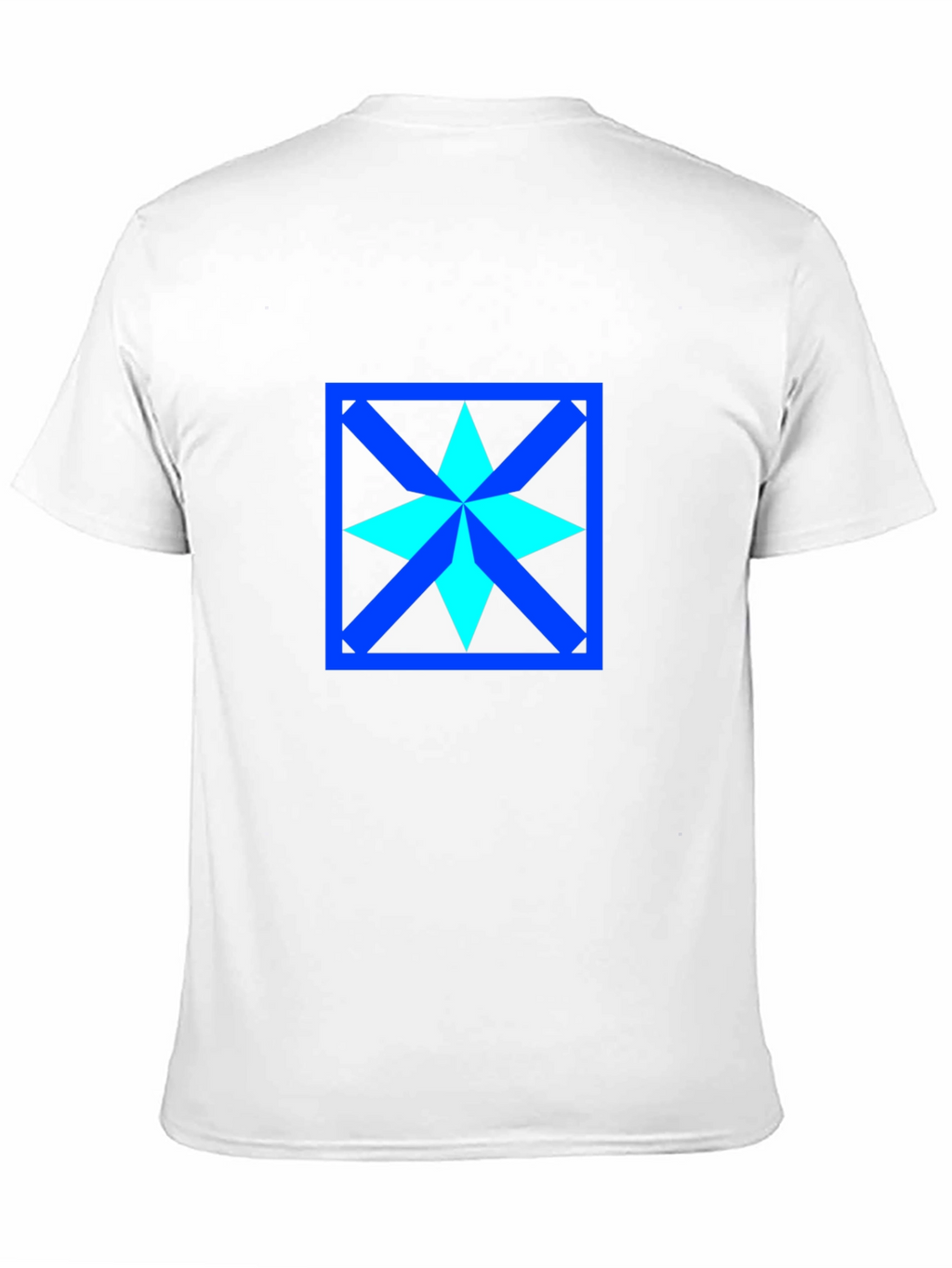 Geometric Star Design Black T-Shirt