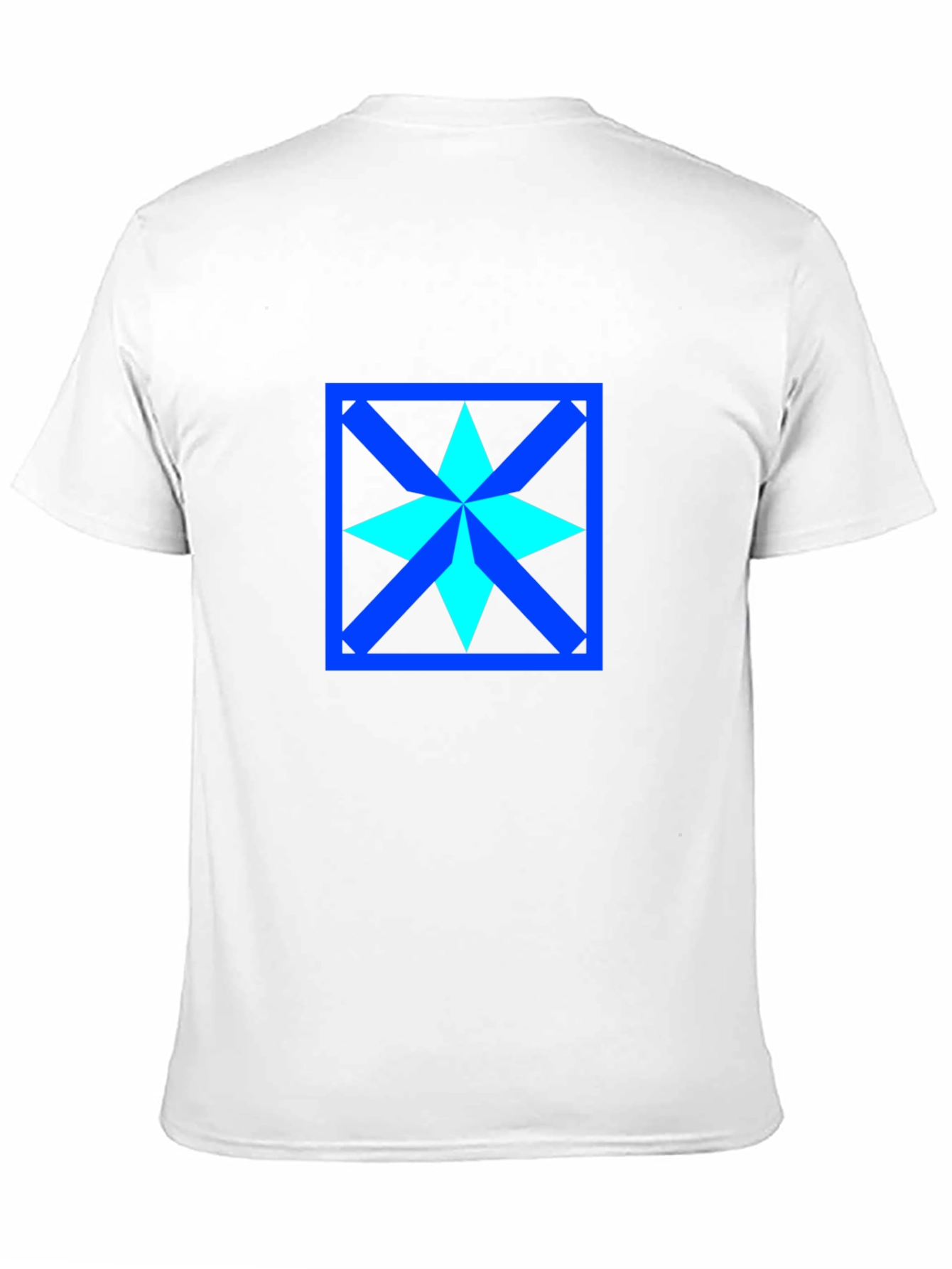 Geometric Star Design Black T-Shirt